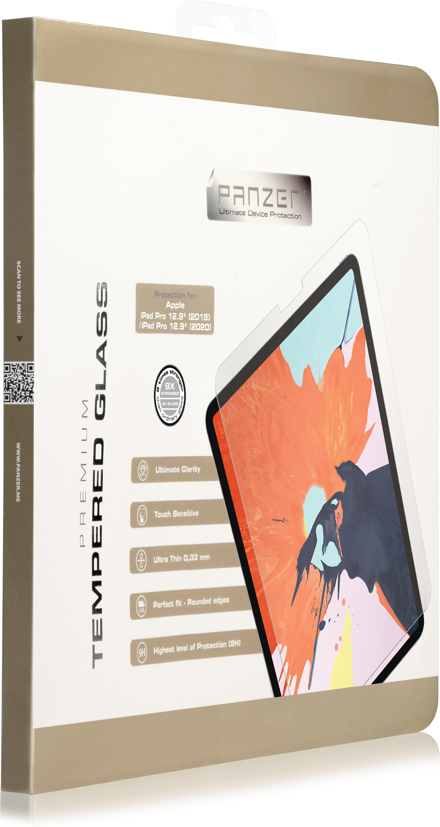Panzer -lasikalvo, Apple iPad Pro 12,9" (2018, 2020, 2021)