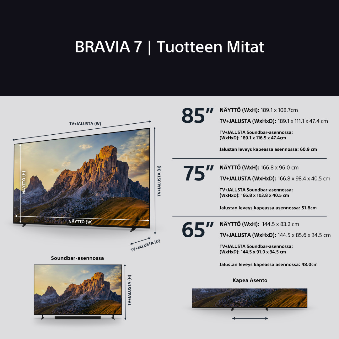 Sony 85" Bravia 7 – 4K QD Mini-LED Google TV