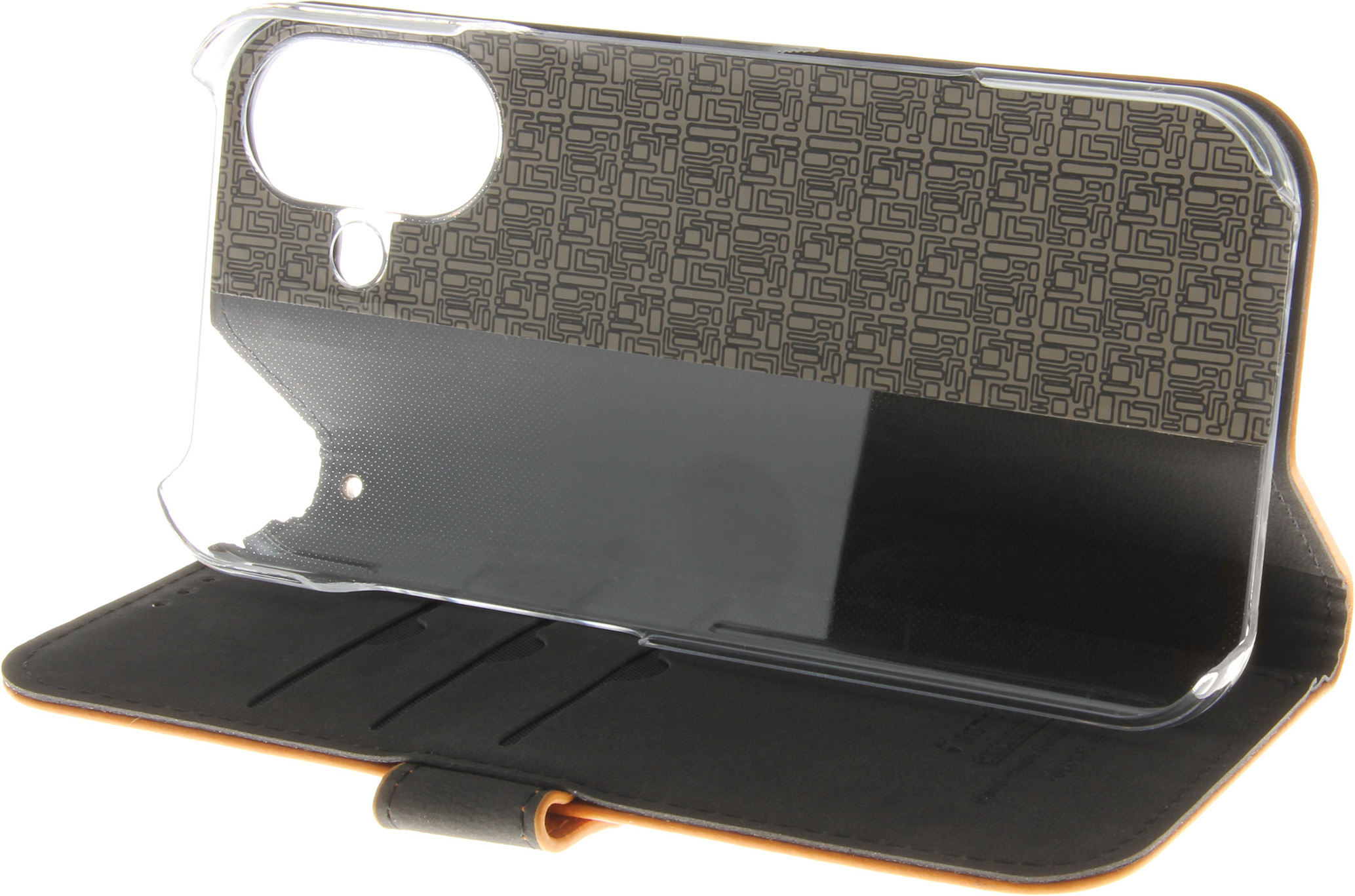 Insmat Premium Flip Case -lompakkokotelo, Apple iPhone 16, ruskea
