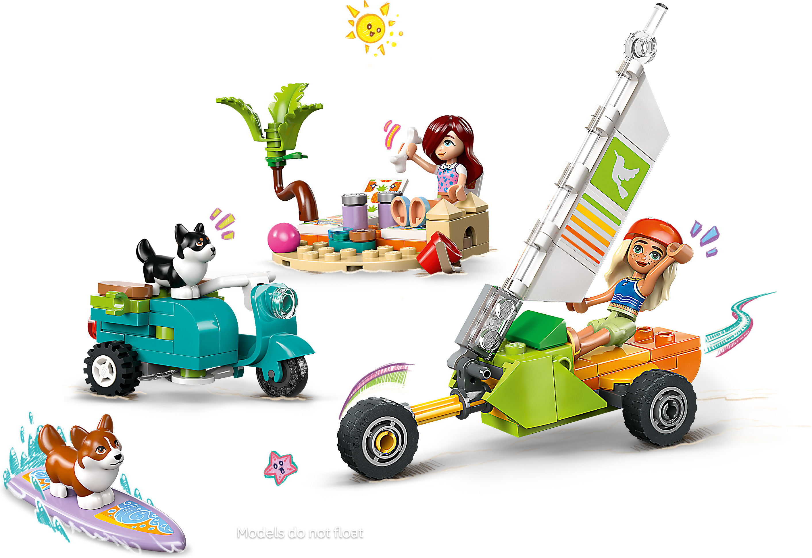 LEGO Friends 42641 – Surffikoirat ja skootteriseikkailu