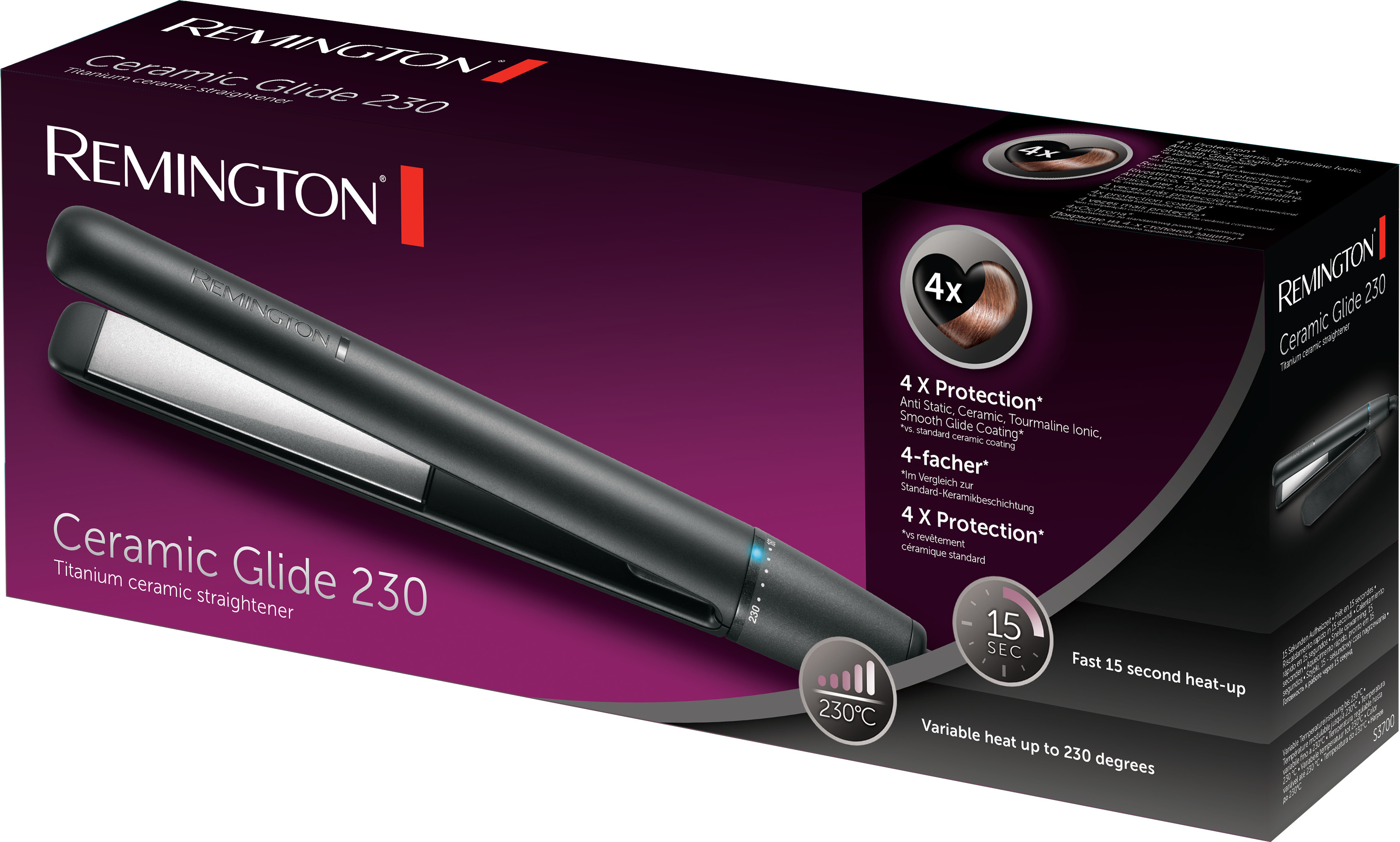 Remington S3700 Ceramic Glide 230 -suoristusrauta