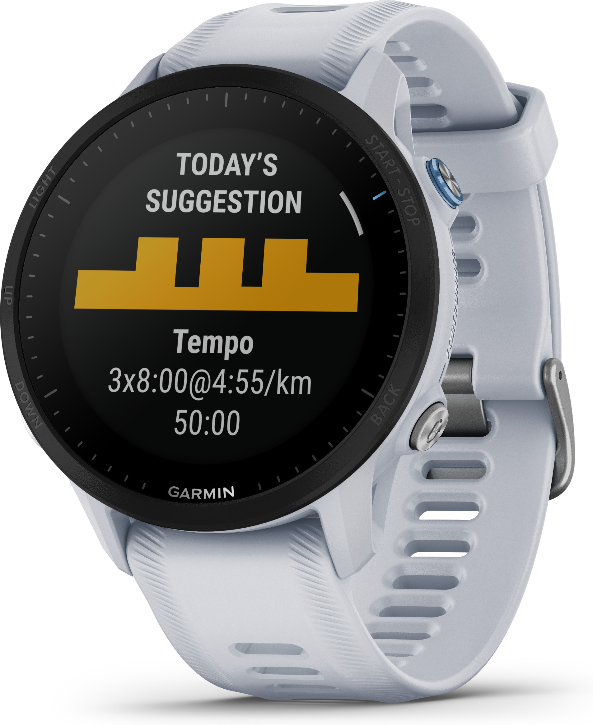 Garmin Forerunner 955 -urheilukello, vaaleanharmaa