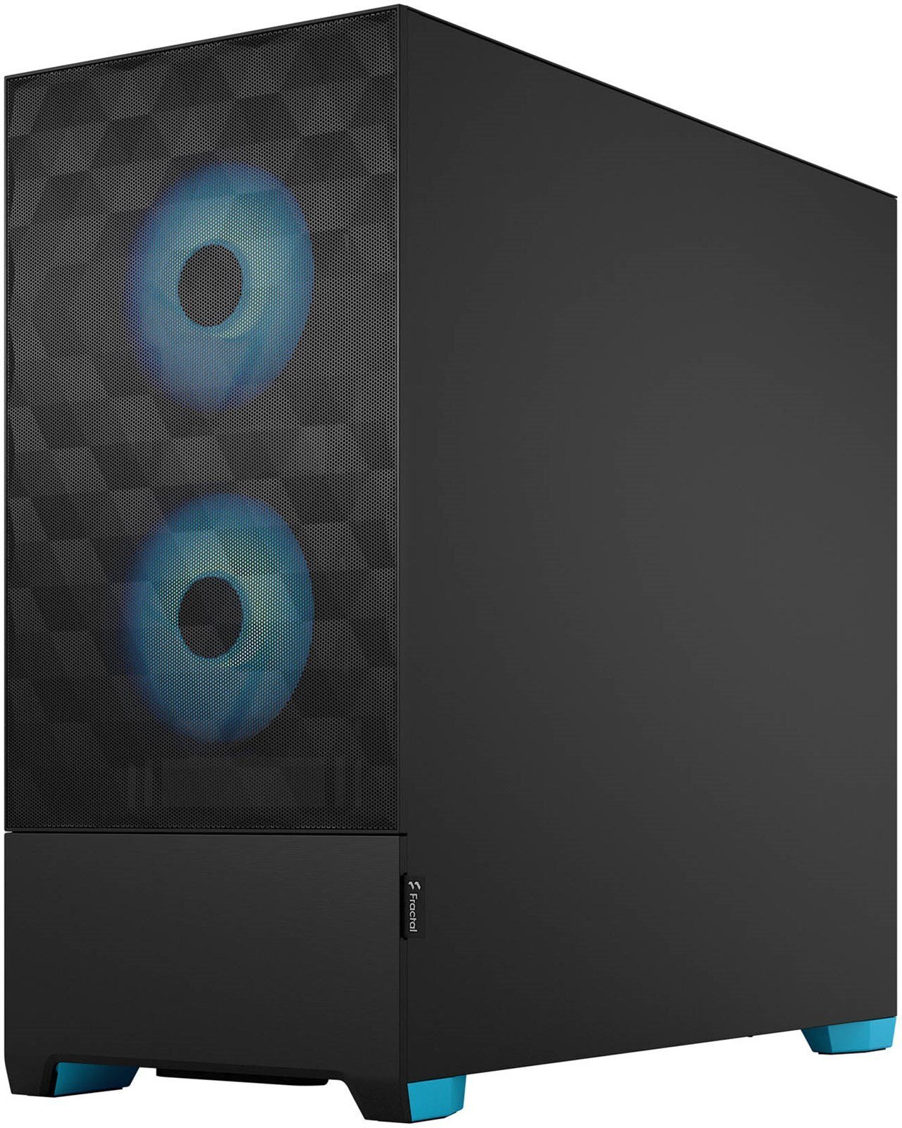 Fractal Design Pop Air RGB Cyan Core TG ATX-kotelo ikkunalla, musta/syaani