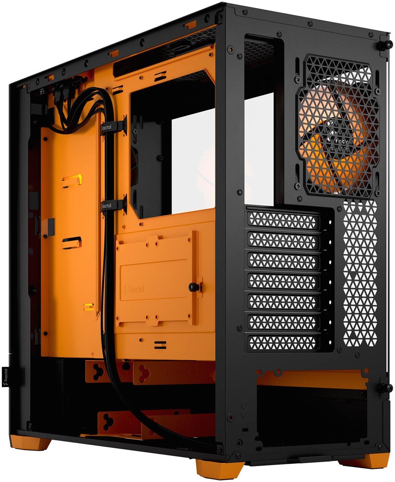 Fractal Design Pop Air RGB Orange Core TG ATX-kotelo ikkunalla, musta/oranssi