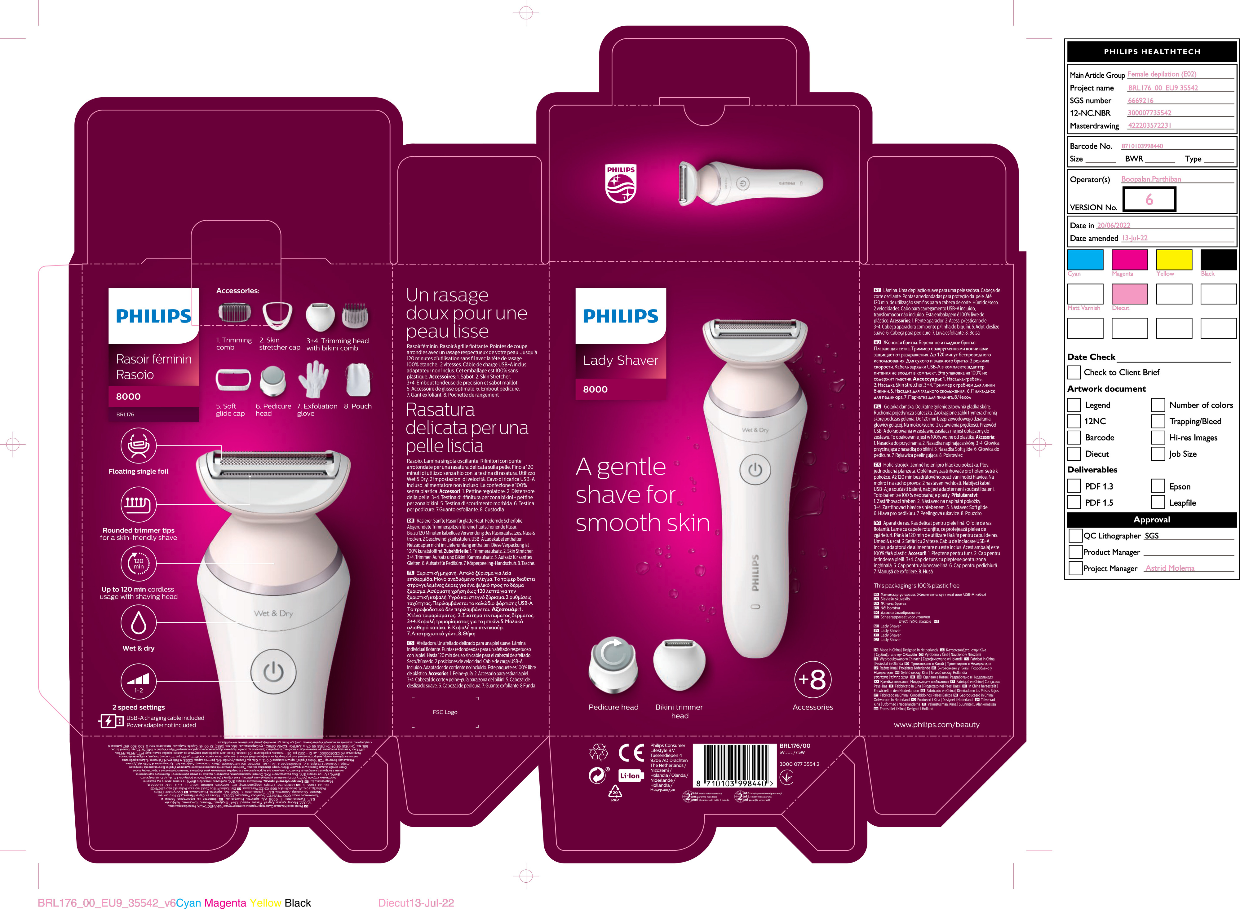 Philips SatinShave Prestige BRL176/00 -ladyshaver