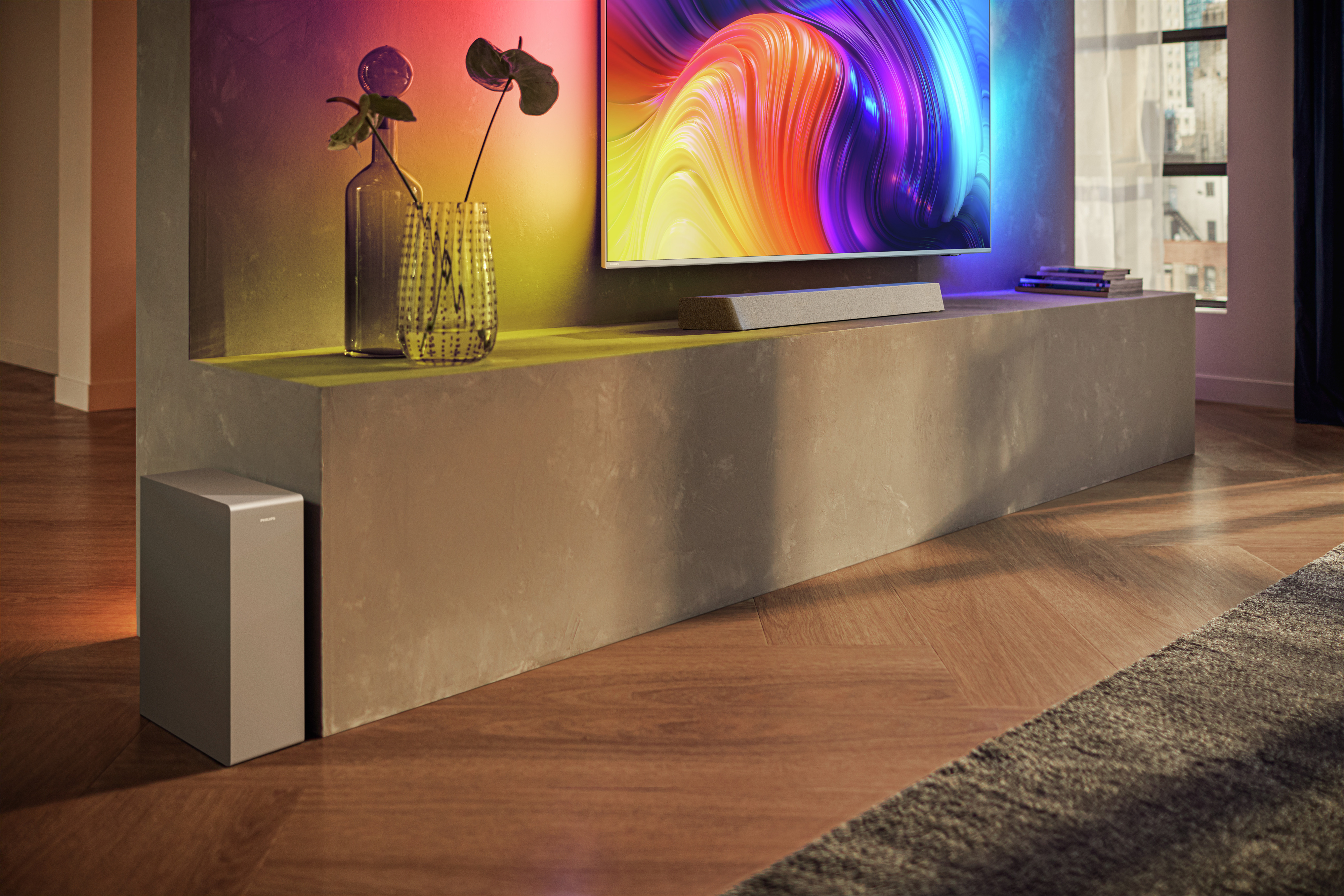 Philips TAB8507 3.1 Dolby Atmos Soundbar -äänijärjestelmä, hopea