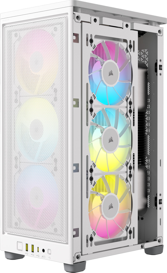 Corsair iCUE 2000D RGB AIRFLOW Mini-ITX-kotelo, valkoinen