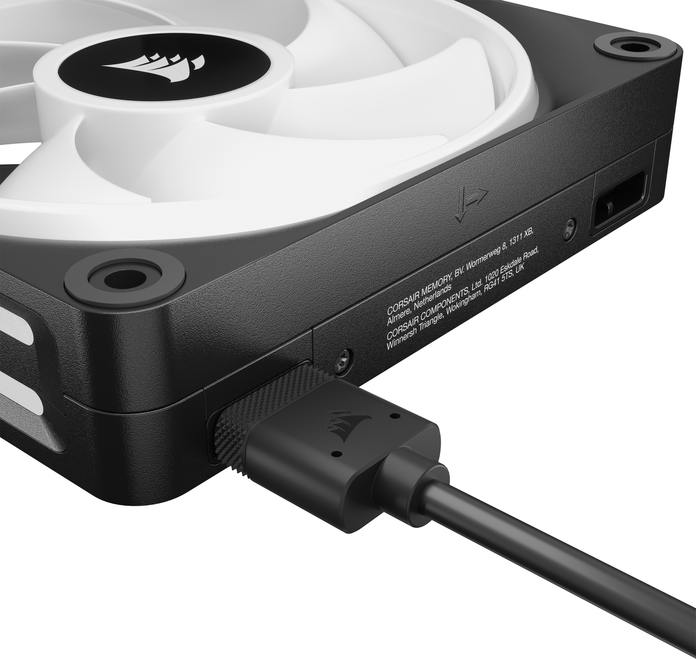 Corsair iCUE LINK QX120 RGB PWM -tuuletin, 120 mm, musta, 3 kpl Starter Kit