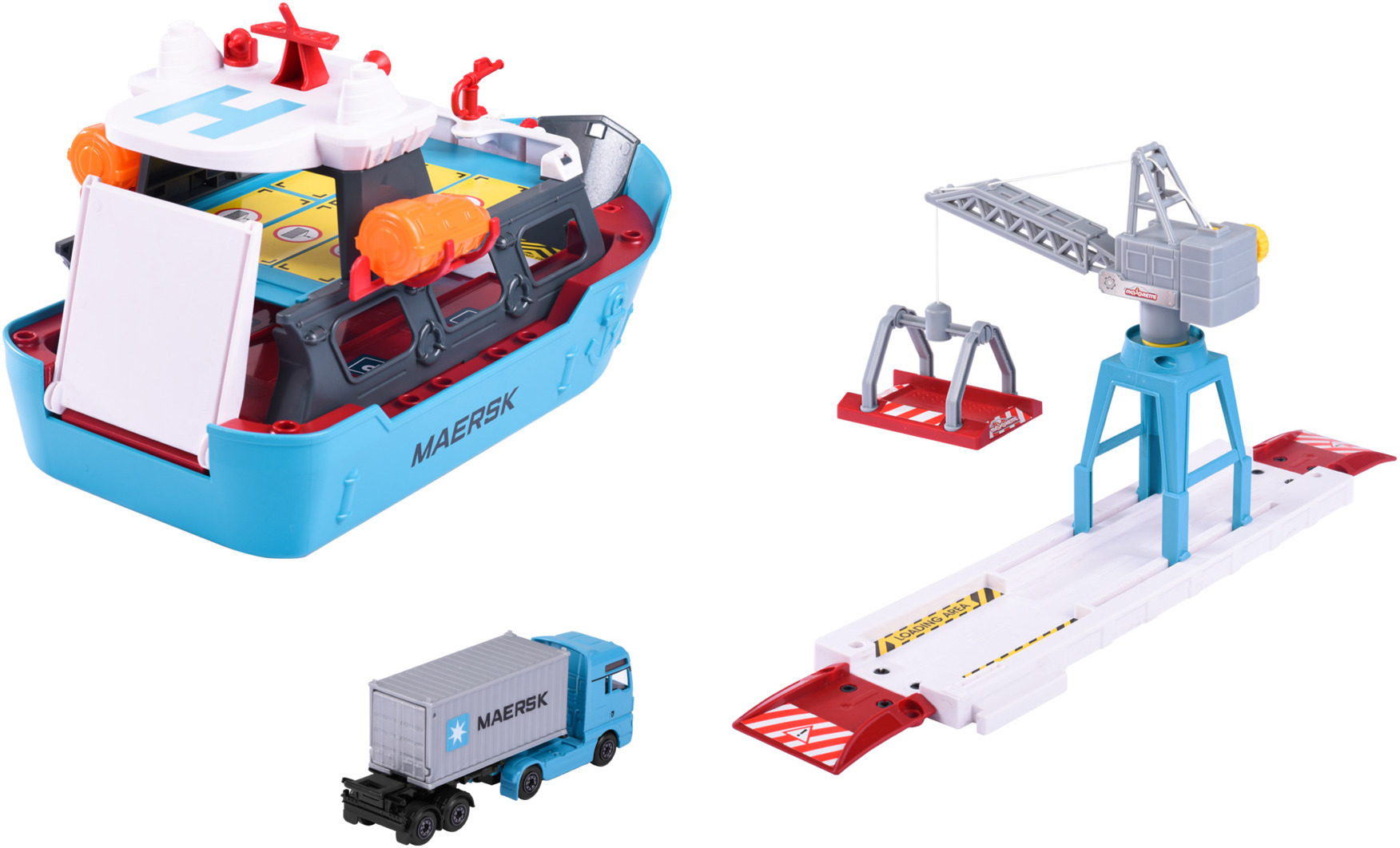 Majorette Logistic Freight Ship - konttisatama leikkisetti