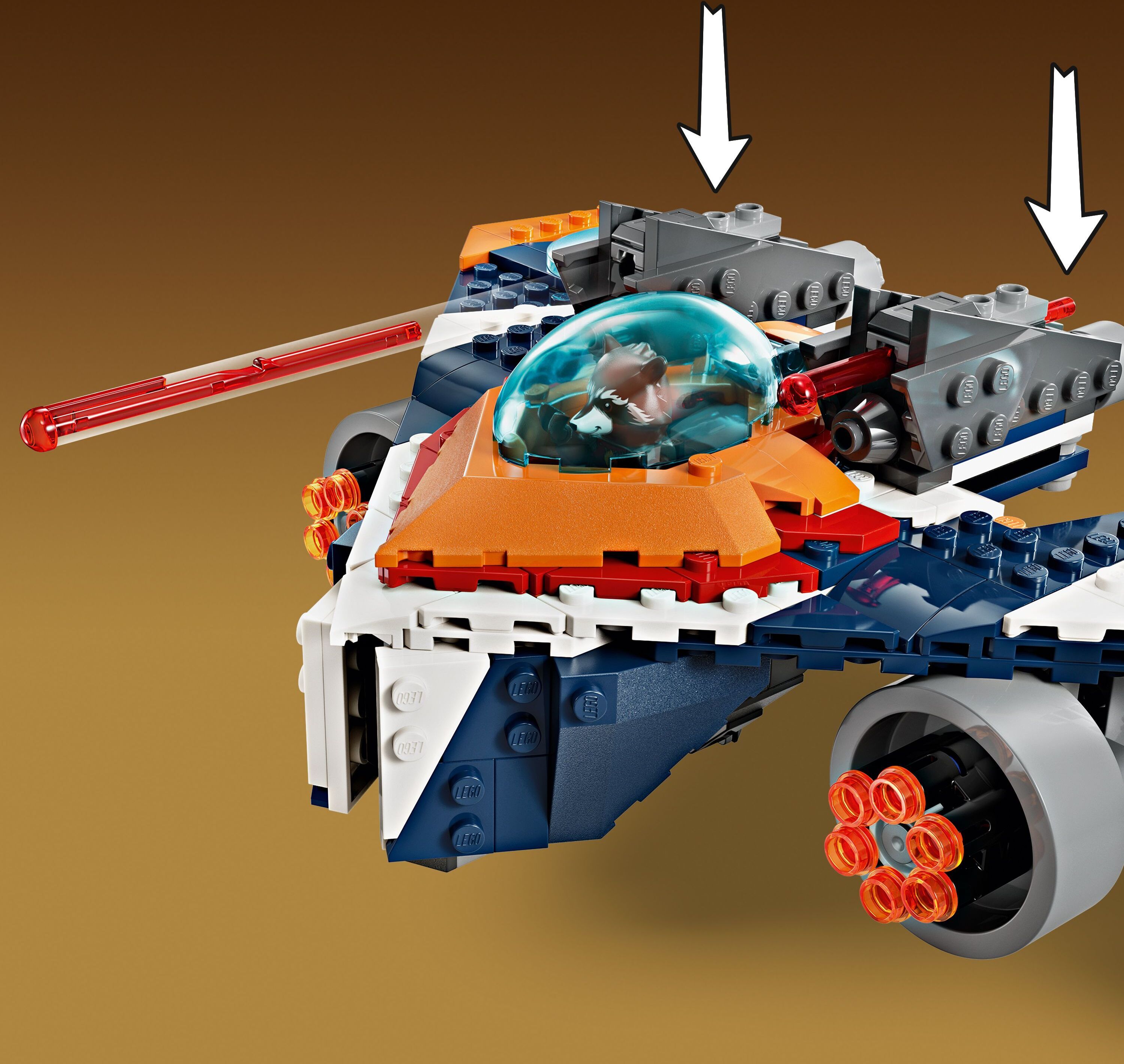 LEGO Super Heroes Marvel 76278  - Rocketin Warbird vastaan Ronan
