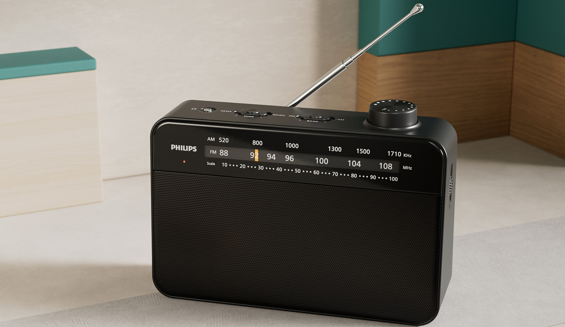 Philips TAR2509/10 kannettava FM/AM-radio