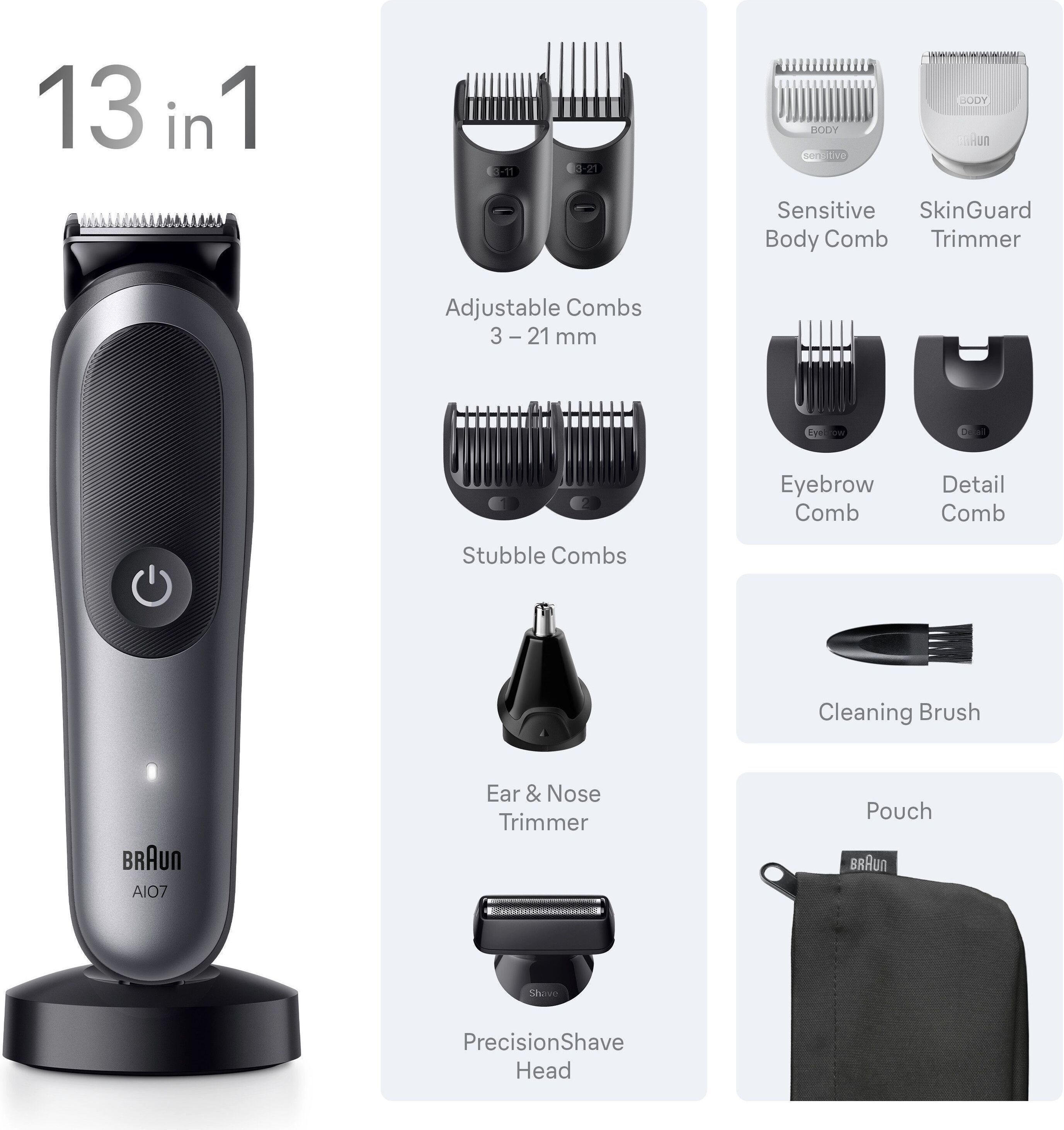 Braun Series 9 partatrimmeri, BT9560, Kromi