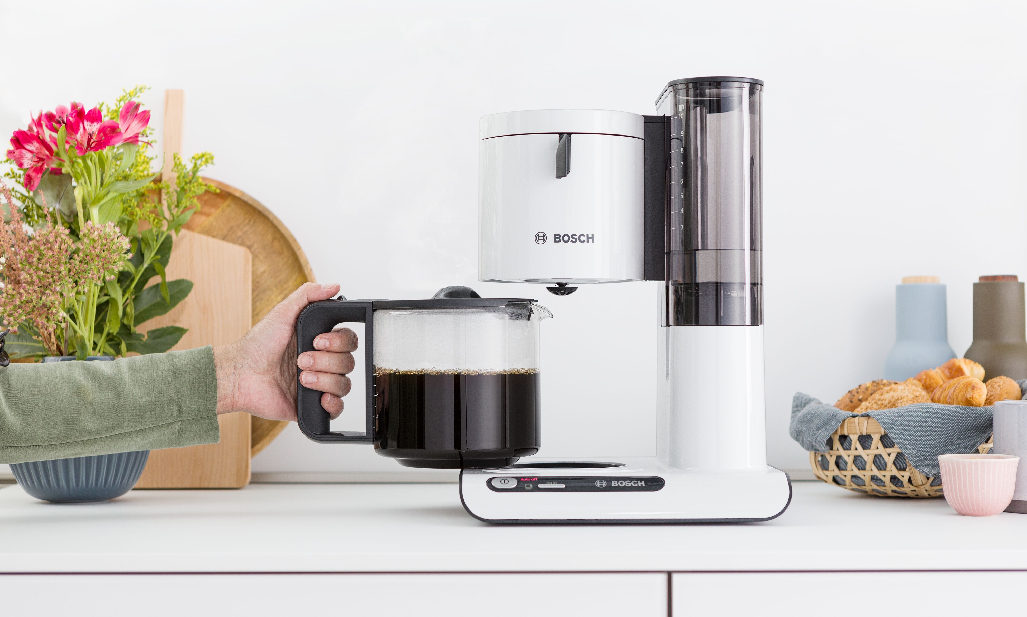 Bosch Styline TKA8011 kahvinkeitin, valkoinen