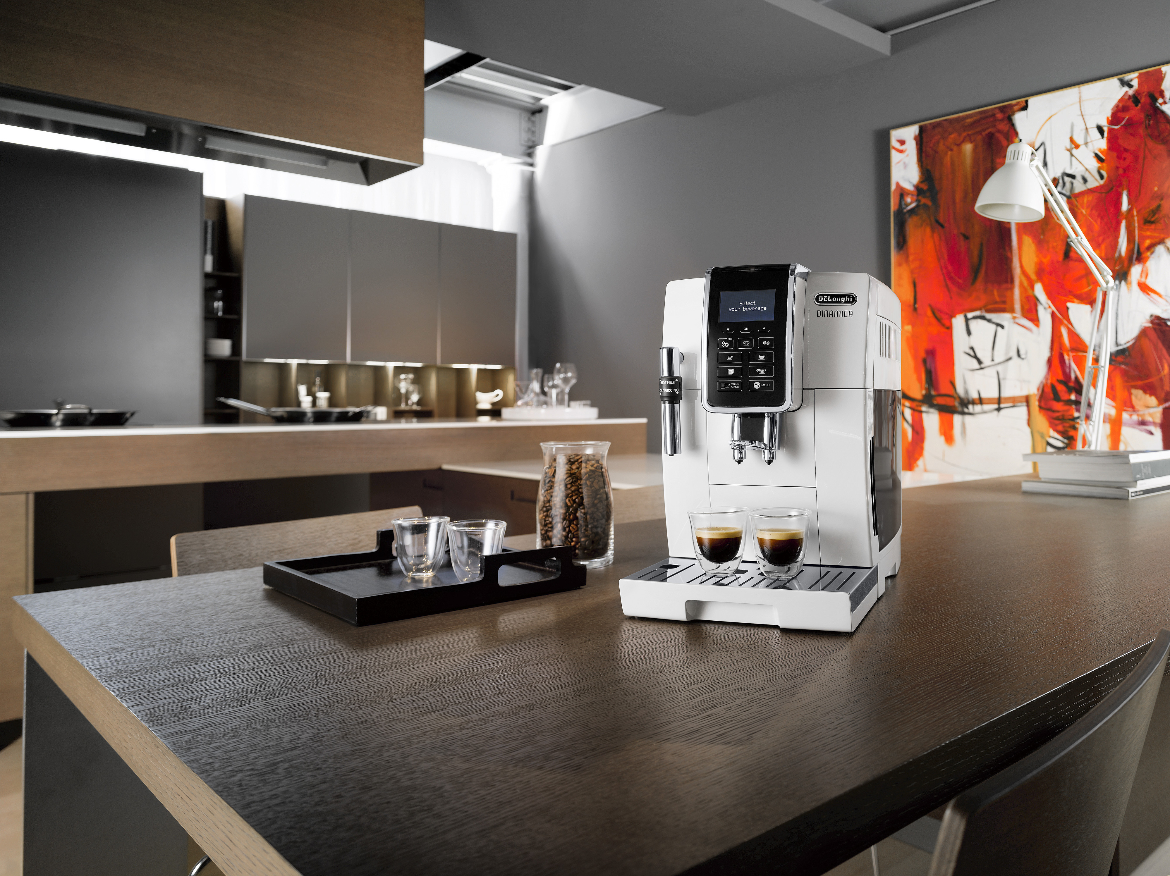 DeLonghi Dinamica ECAM350.35.W -kahviautomaatti