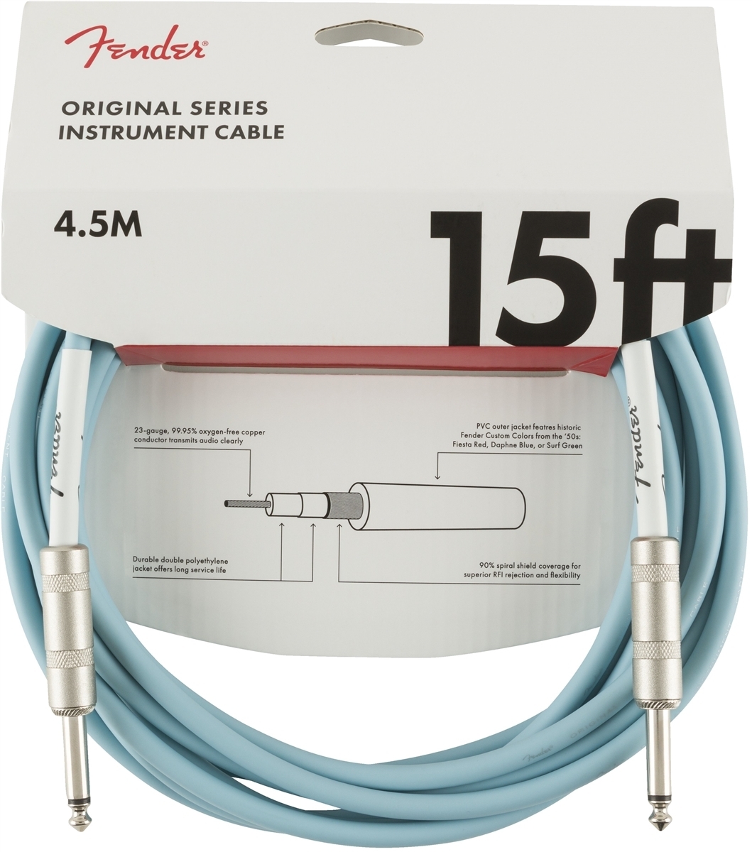 Fender Original -instrumenttikaapeli, 4,5 m, sininen
