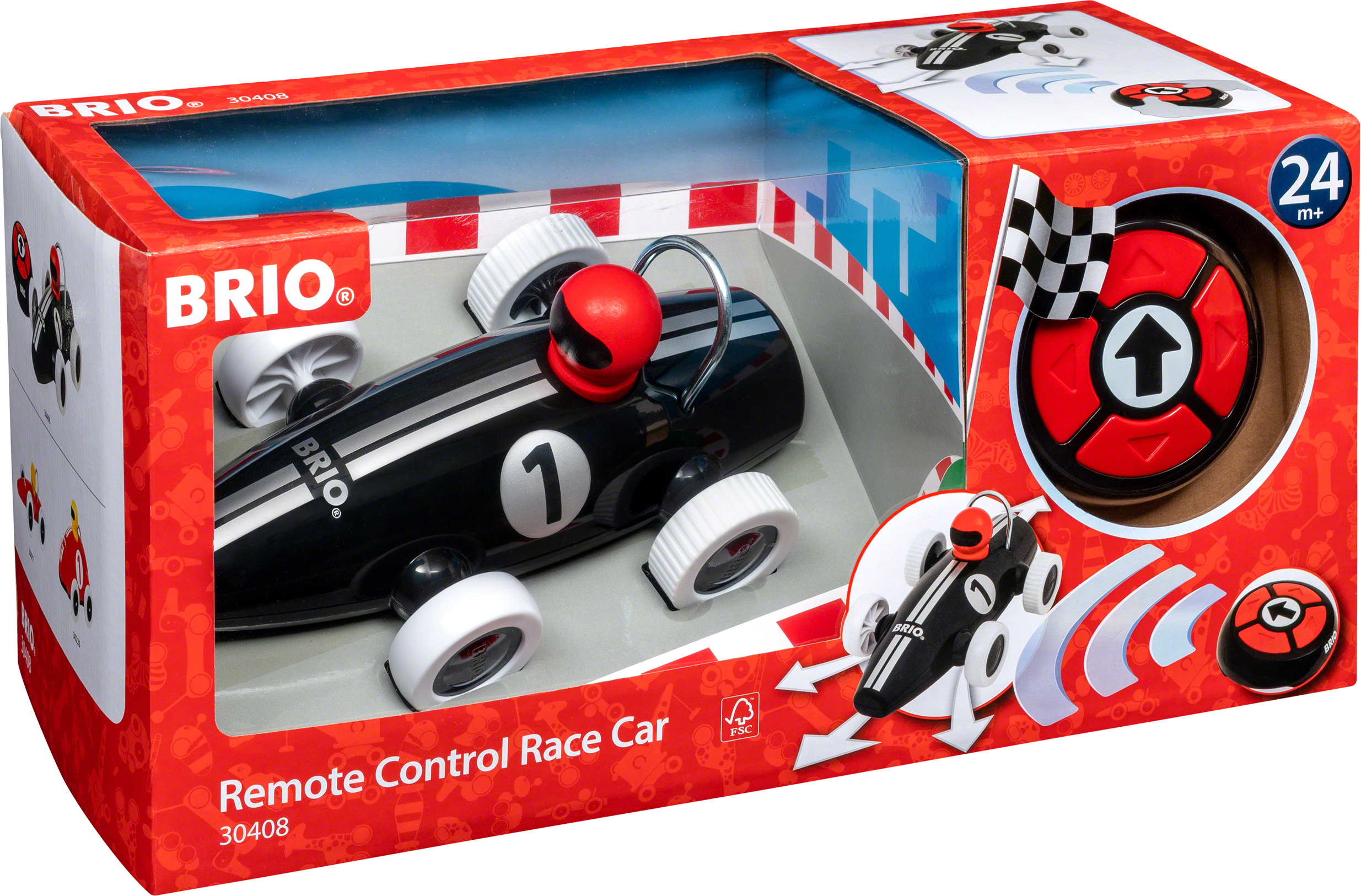 BRIO 30408 - Kauko-ohjattava kilpa-auto, musta