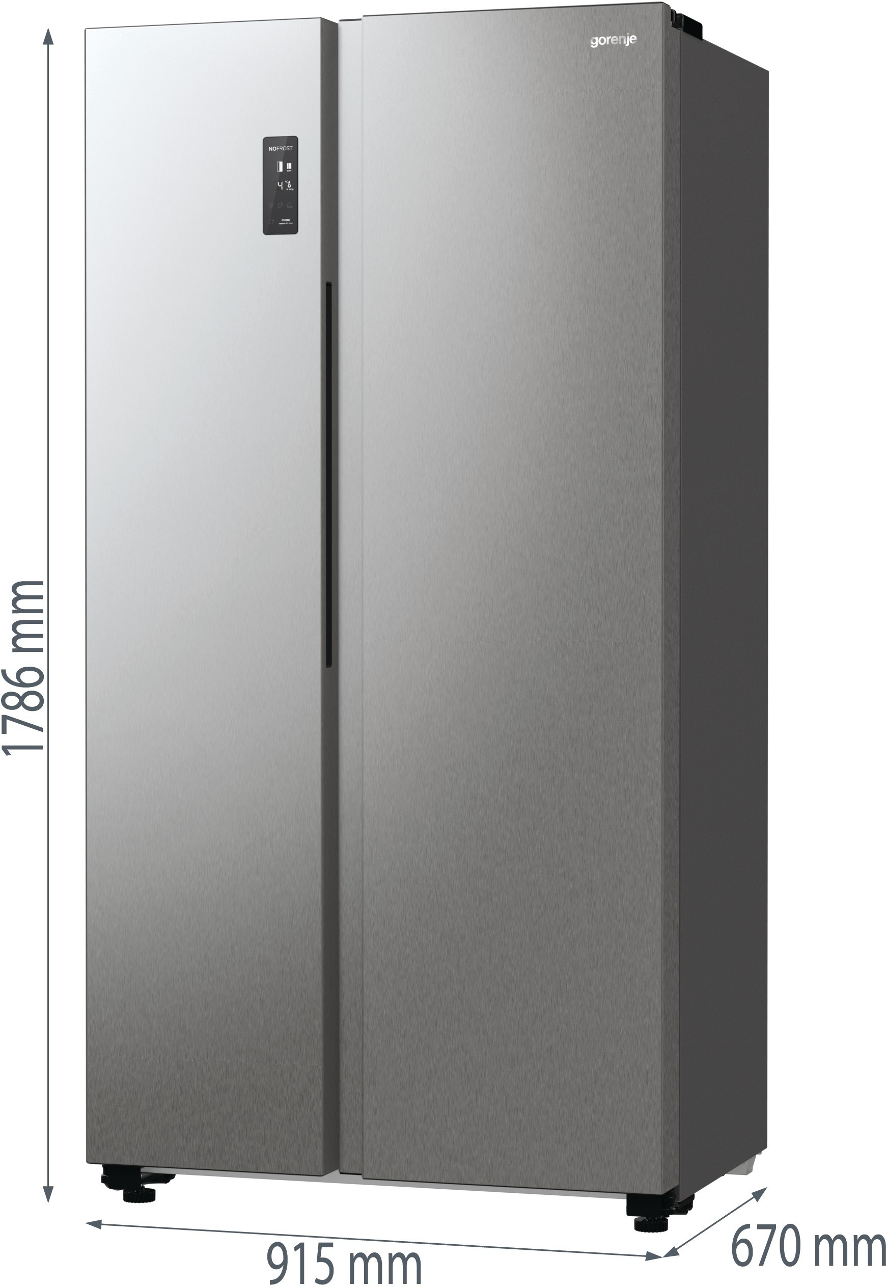 Gorenje NRR9185EAXL Side By Side, teräs