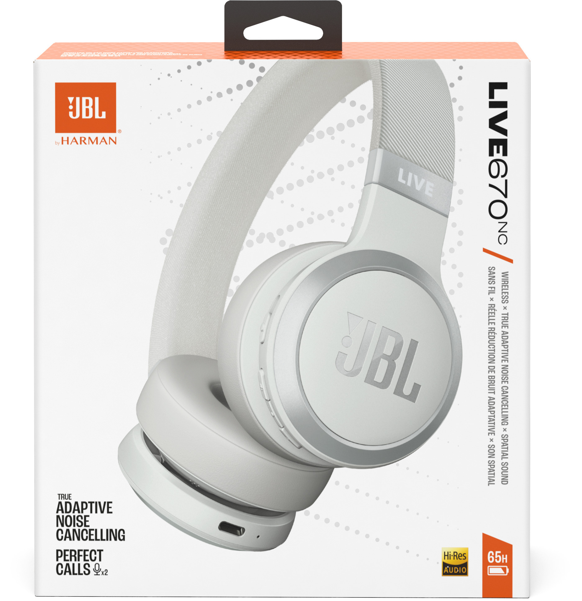 JBL LIVE 670NC vastamelukuulokkeet, valkoinen