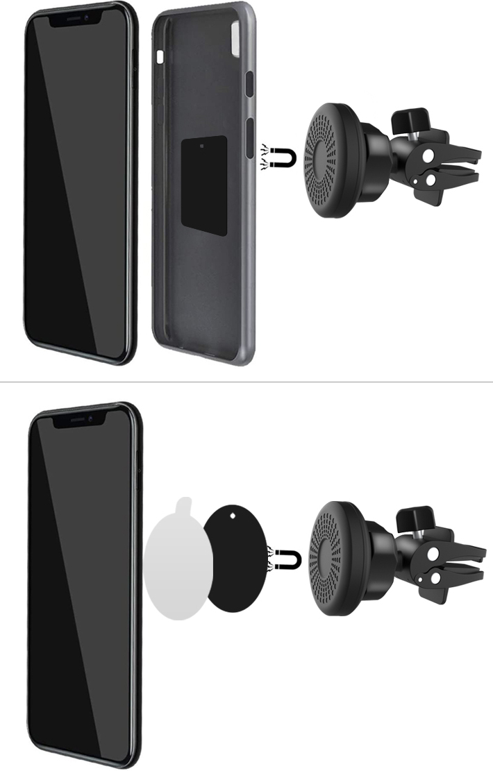 FoneKit Air Vent -autoteline ilmastointiritilään magneetilla