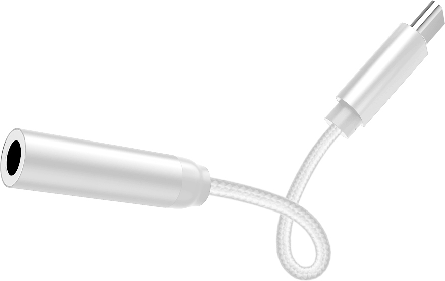 Fuj:tech USB-C - 3.5mm -audioadapteri, valkoinen