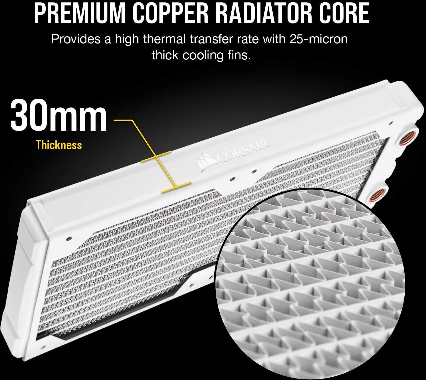 Corsair Hydro X Series Radiator XR5 -jäähdytin, 240 mm, valkoinen