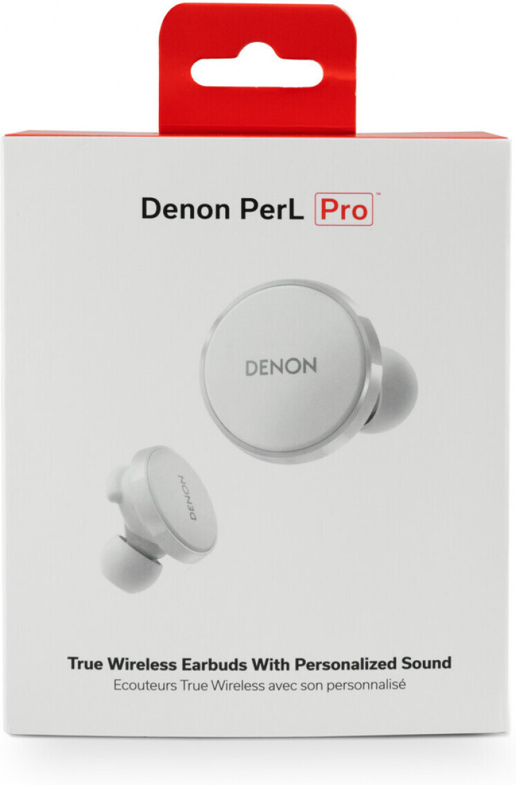 Denon PerL Pro True Wireless vastamelunappikuulokkeet, valkoinen