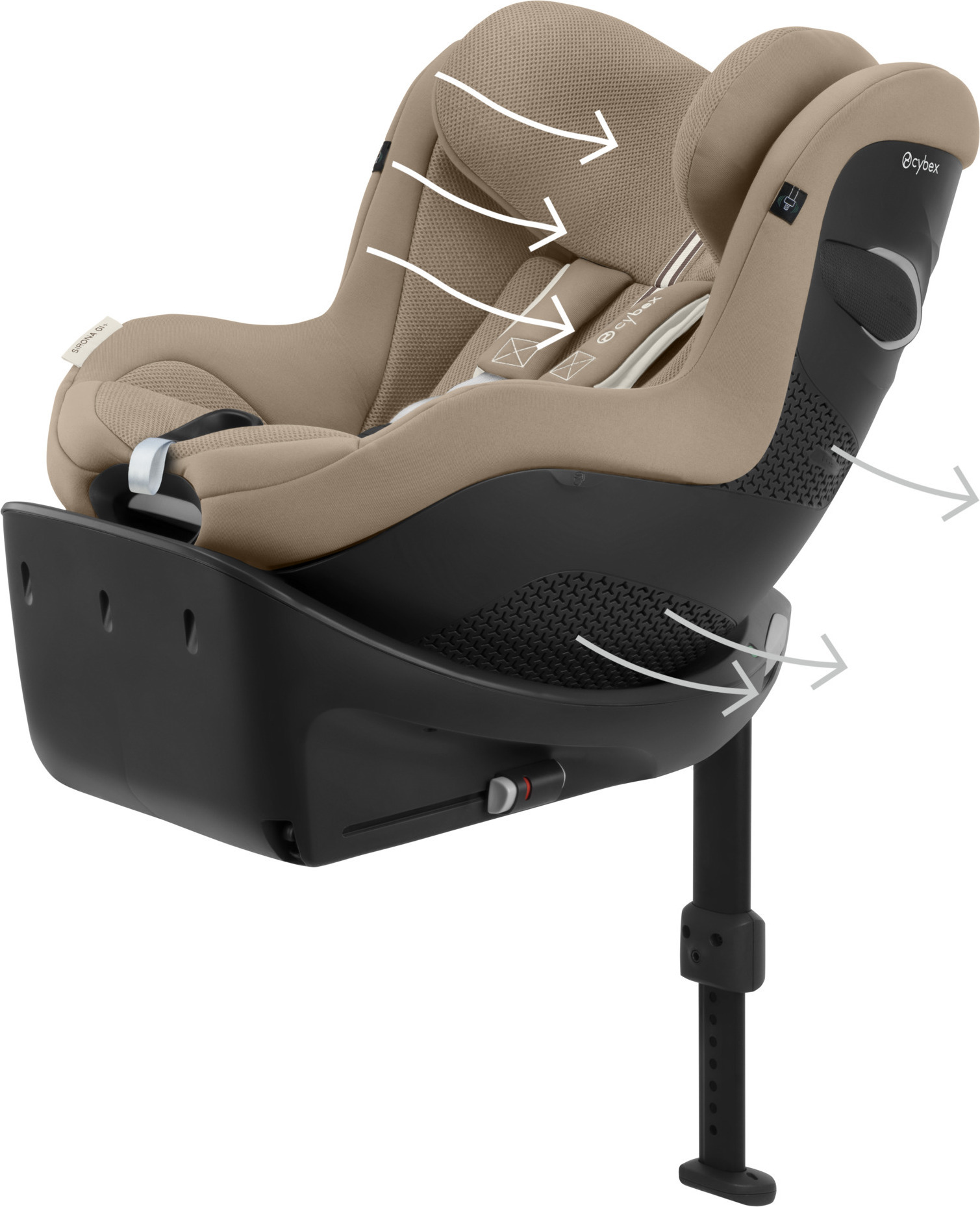 CYBEX Sirona Gi i-Size -turvaistuin, 61 - 105 cm, Magic Black