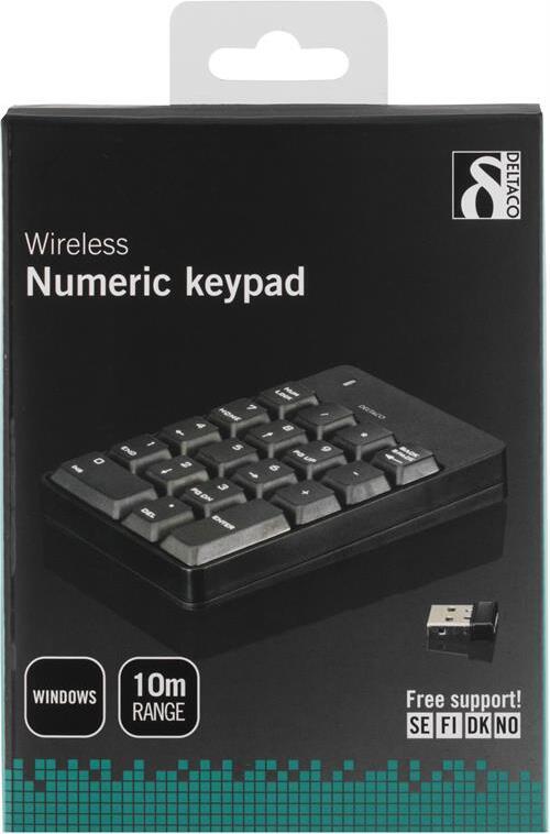 Deltaco TB-144 -langaton numeronäppäimistö