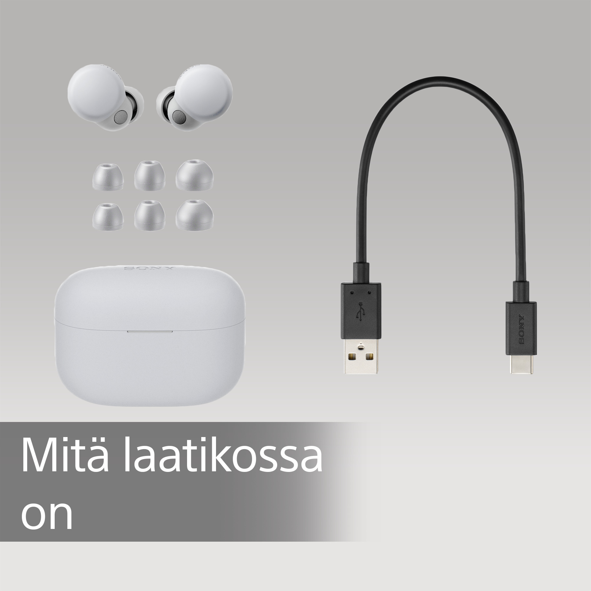 Sony LinkBuds S -langattomat vastamelunappikuulokkeet, valkoinen