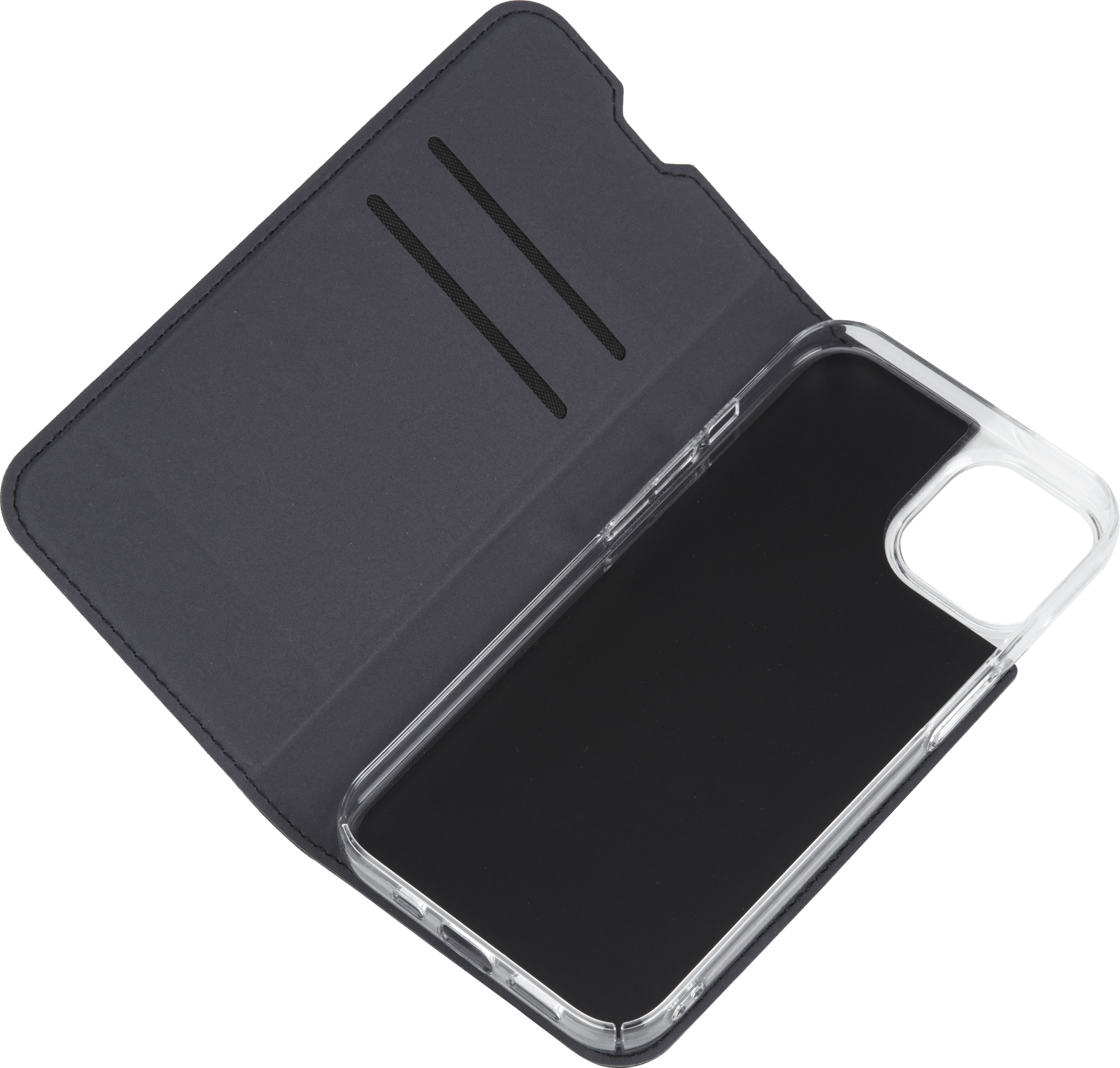 FoneKit BookCase -suojakotelo, iPhone 13 Pro, musta