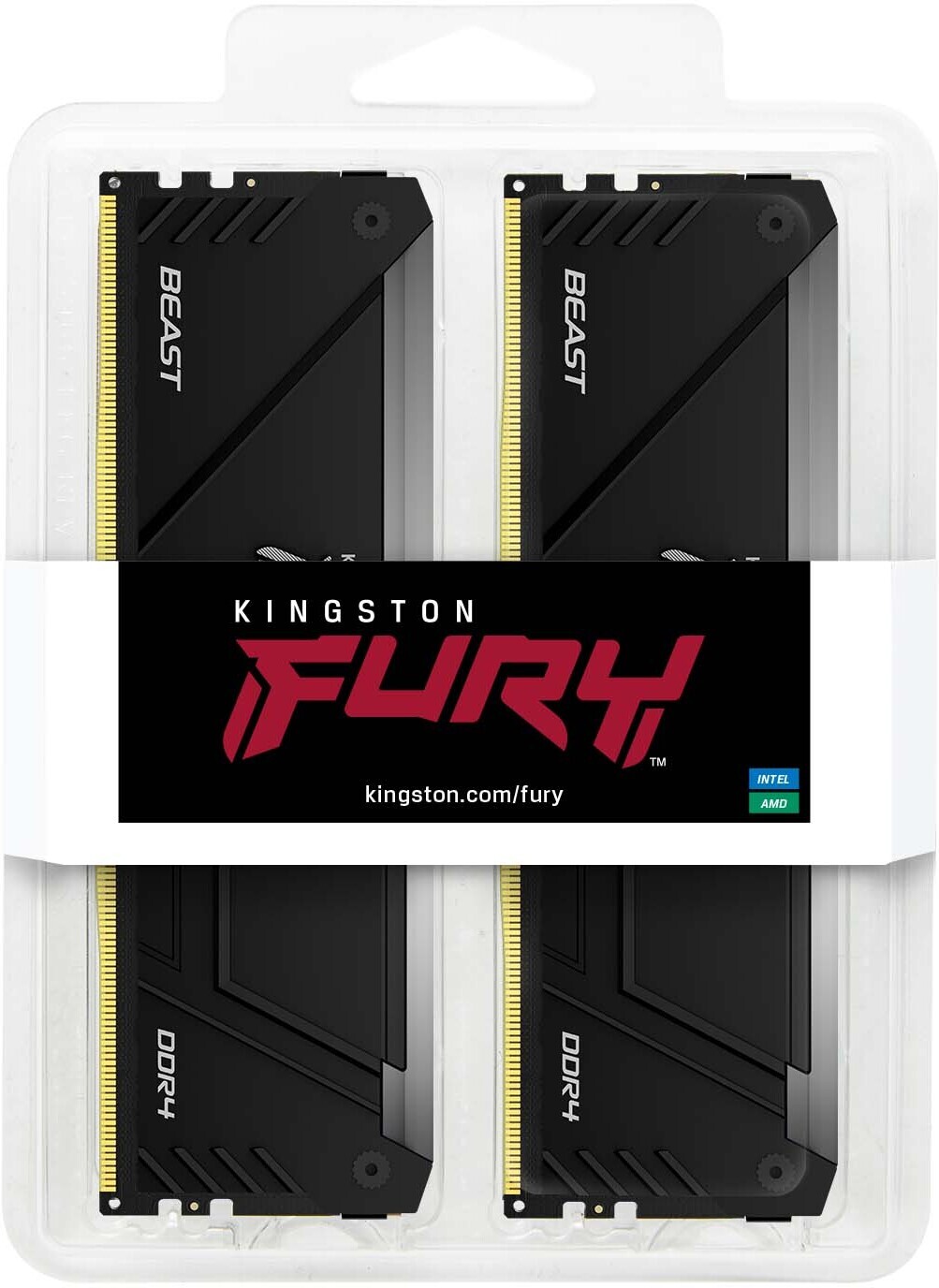 Kingston FURY Beast RGB DDR4 3200 MHz CL16 64 Gt -muistimodulipaketti