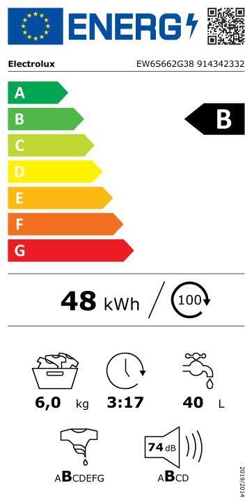 Electrolux EW6S662G38 PerfectCare 600 Slim pyykinpesukone