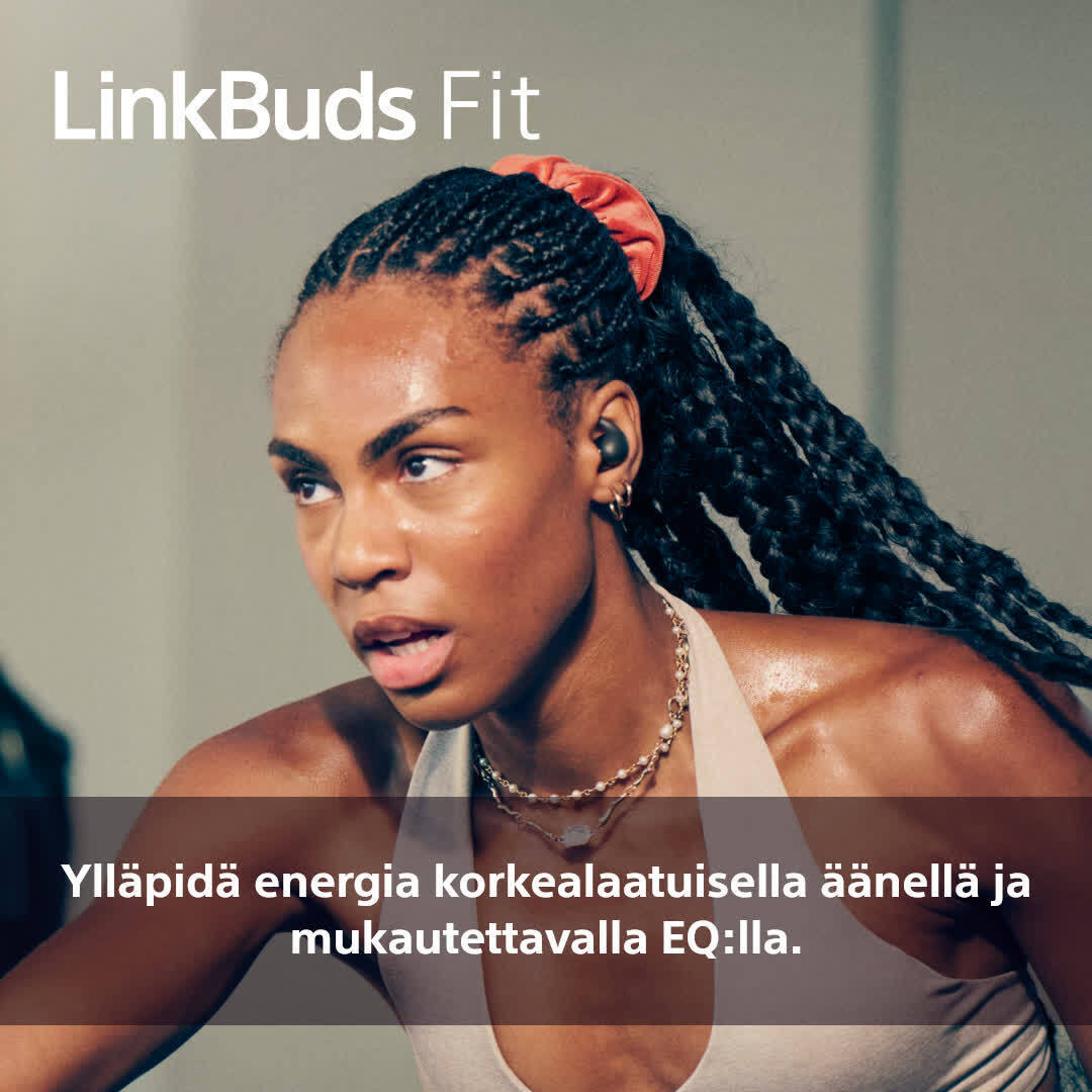 Sony Linkbuds Fit nappikuulokkeet aktiivisella melunvaimennuksella, musta 6 Sony Linkbuds Fit nappikuulokkeet aktiivisella melunvaimennuksella, musta - Image 6