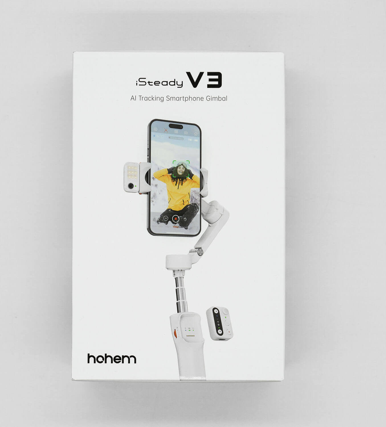 HOHEM iSteady V3 AI Kit gimbaali älypuhelimelle, valkoinen