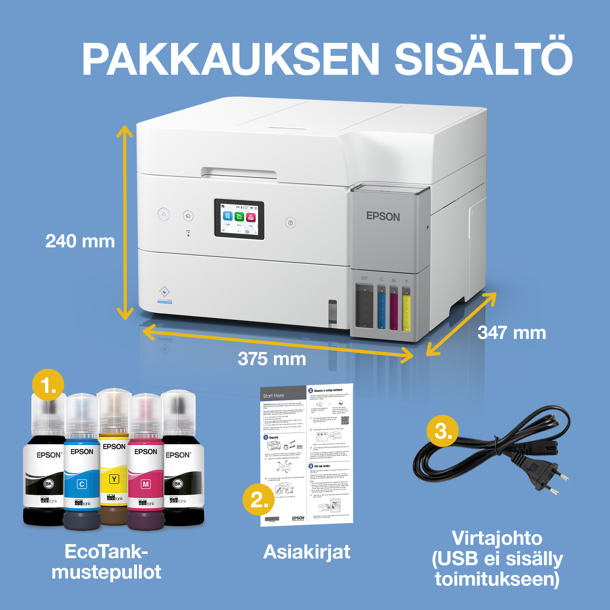 Epson EcoTank ET-2950 monitoimitulostin kaksipuolistulostuksella