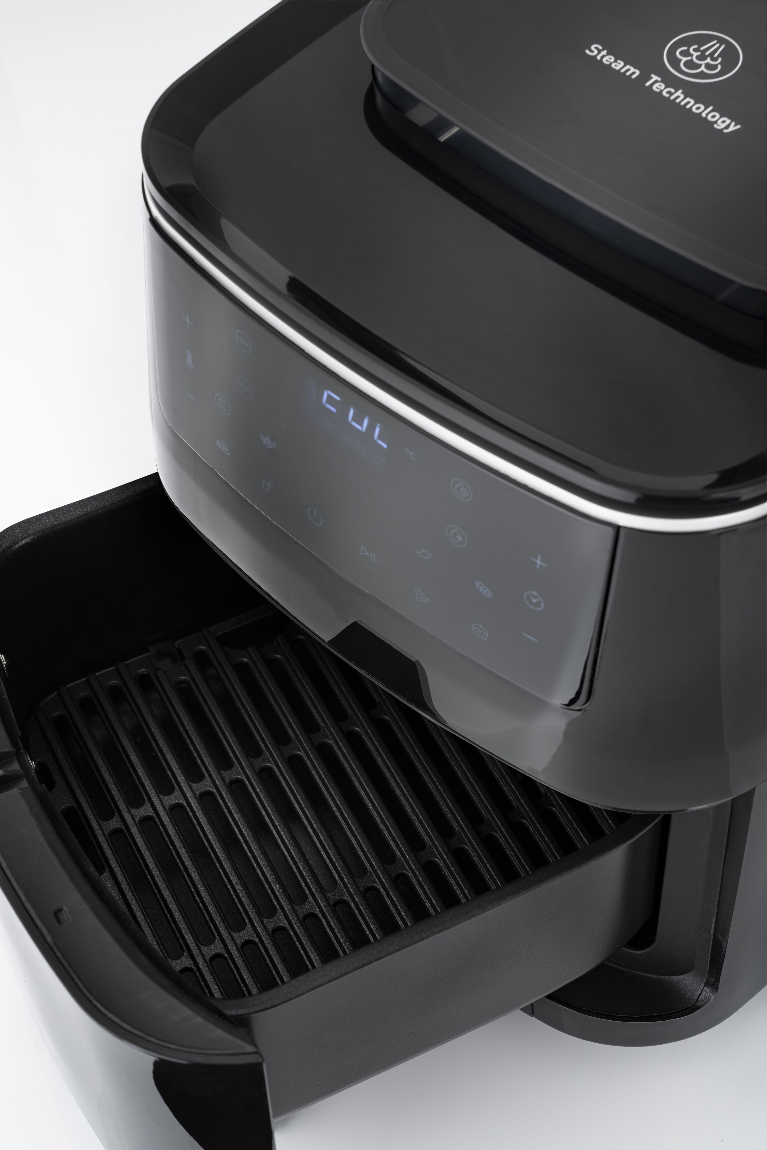 OBH Nordica Easy Fry & Grill Steam+ 3-in-1 -airfryer höyrytys- ja grillitoiminnolla, musta