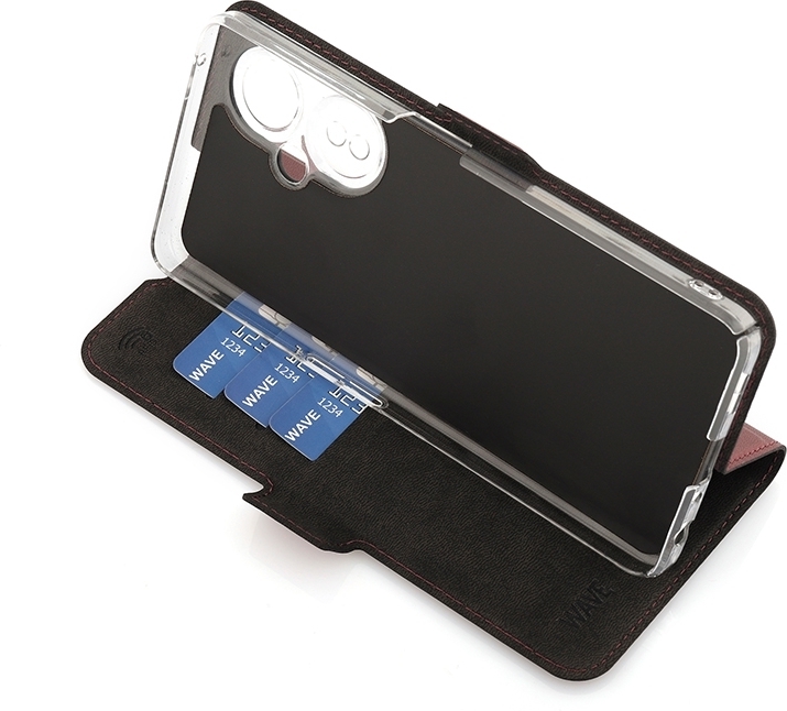 Wave BookCase -suojakotelo, OnePlus Nord CE 3 Lite 5G, Smoky Sangria
