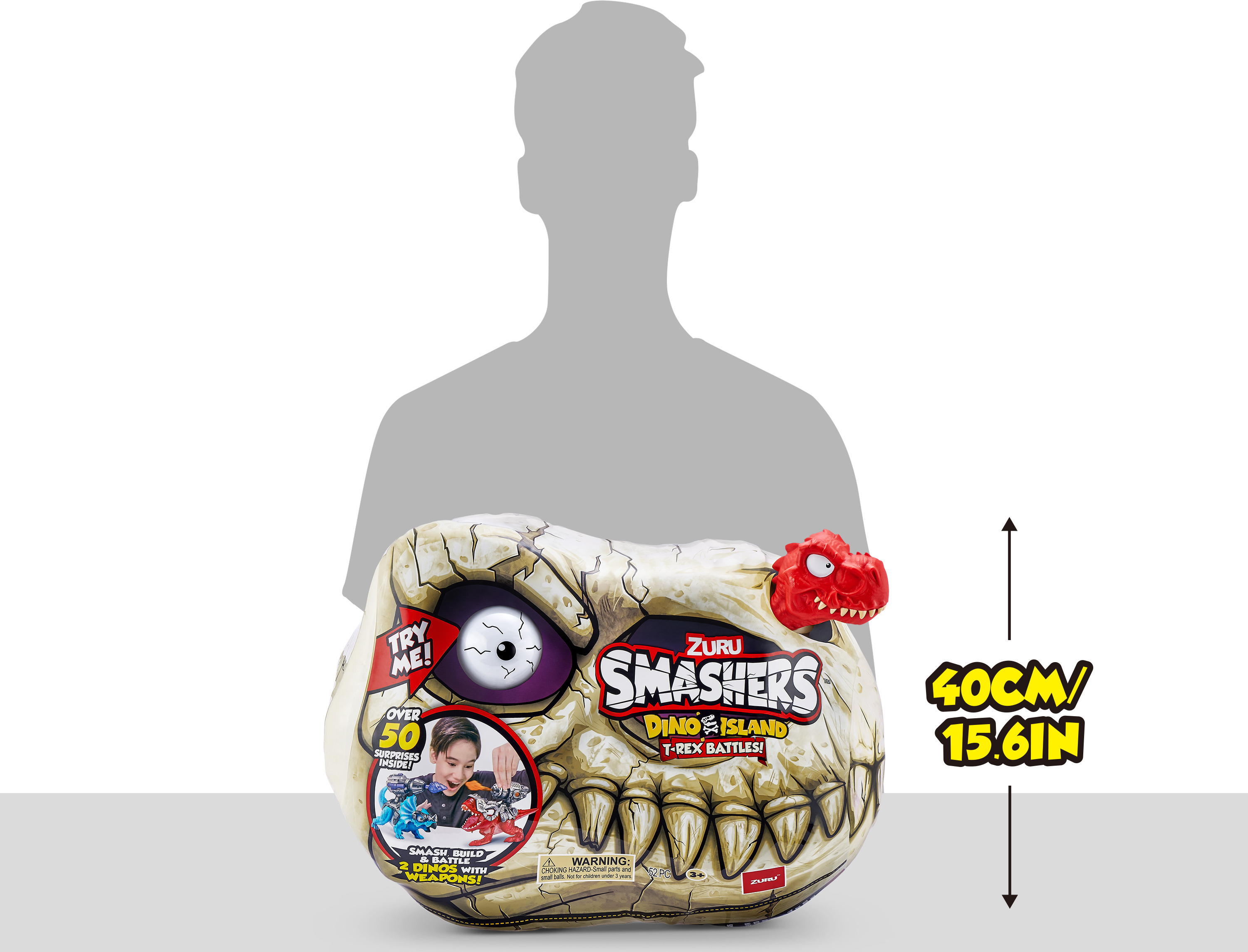 Smashers Jurassic Mega Light-Up Dino S1 - yllätysmuna