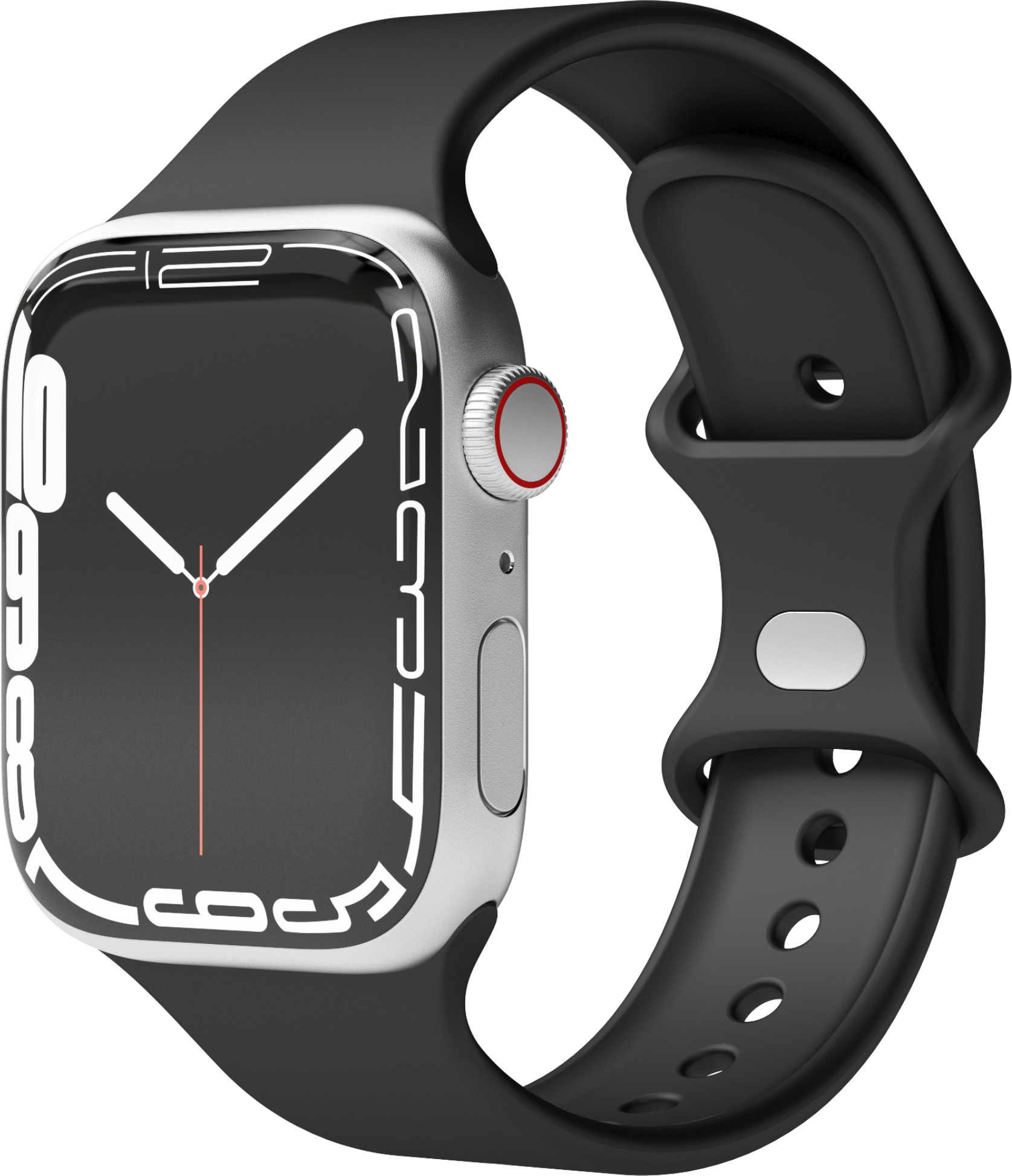 Vonmählen Classic Band -silikoniranneke, Apple Watch 42 / 44 / 45 / 49, valkoinen