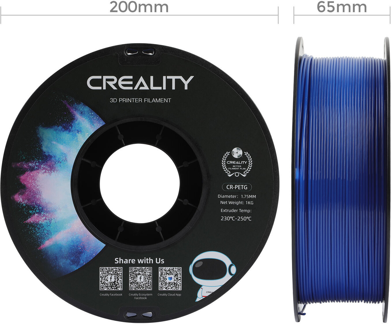 Creality CR-PETG -filamentti 3D -tulostimeen, 1.75 mm, sininen