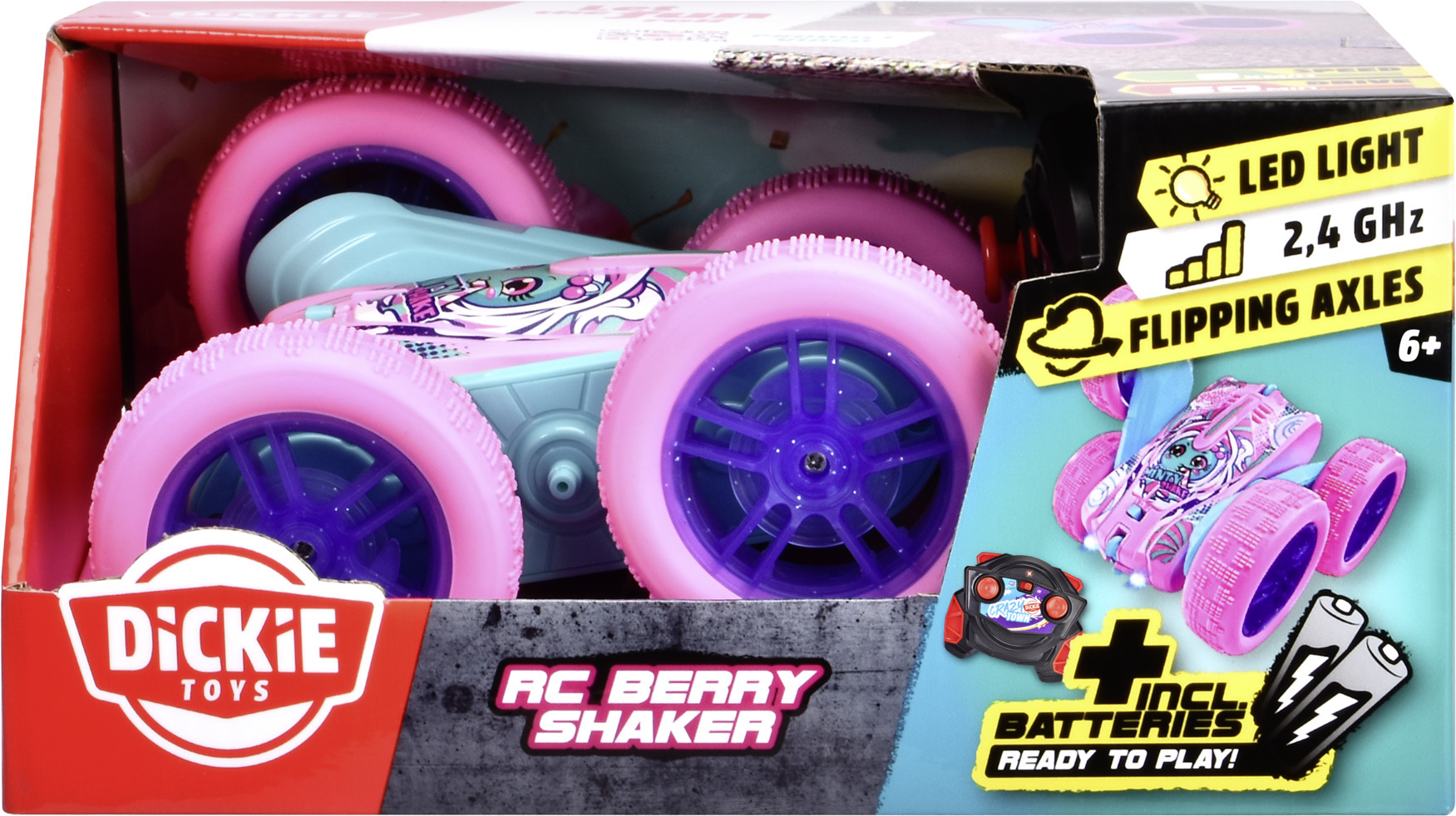 Dickie Toys RC Berry Shaker -radio-ohjattava auto, 16 cm, RTR