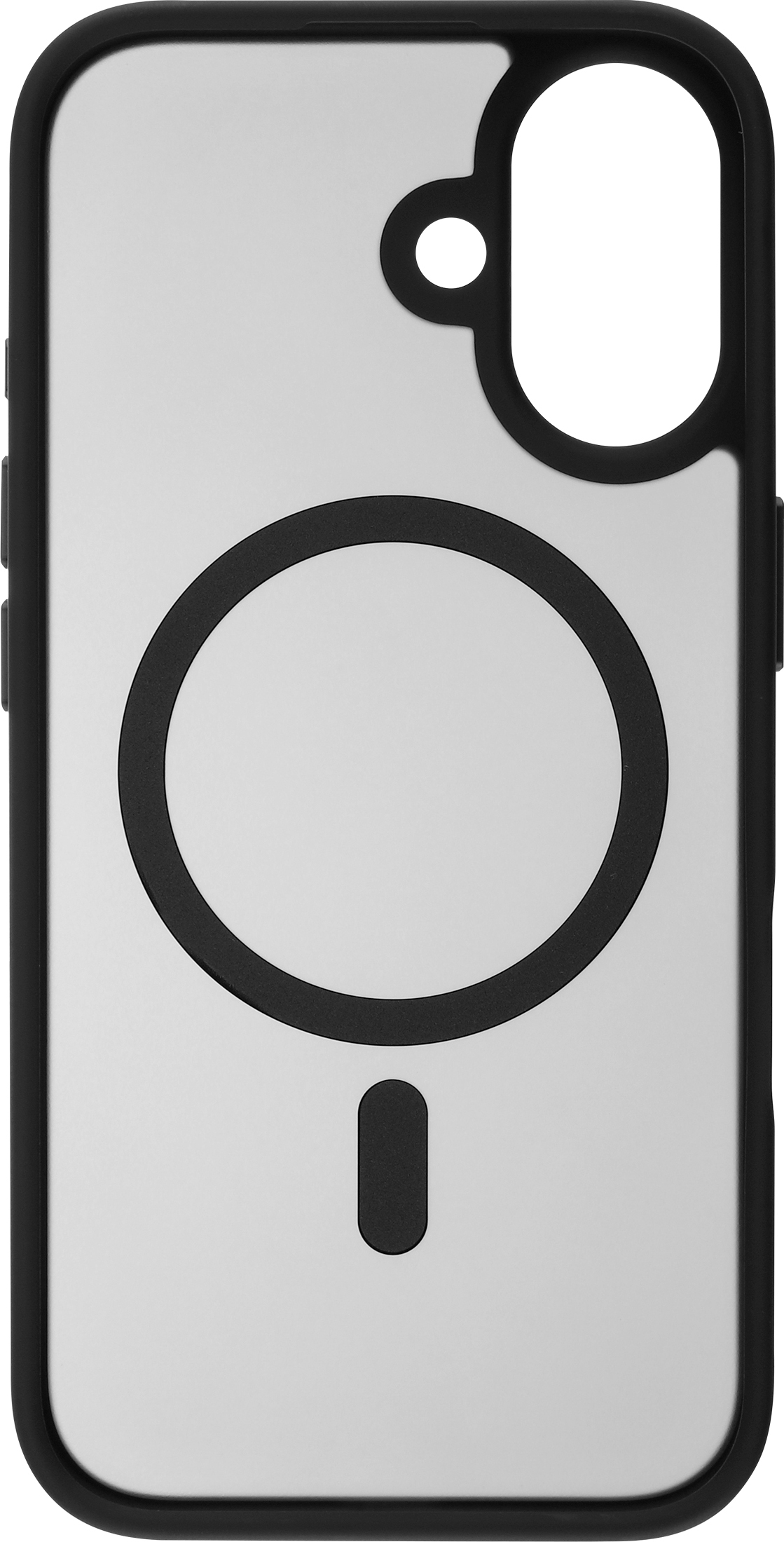 FoneKit MagSafe-yhteensopiva Soft Touch -suojakuori, iPhone 16, musta/harmaa