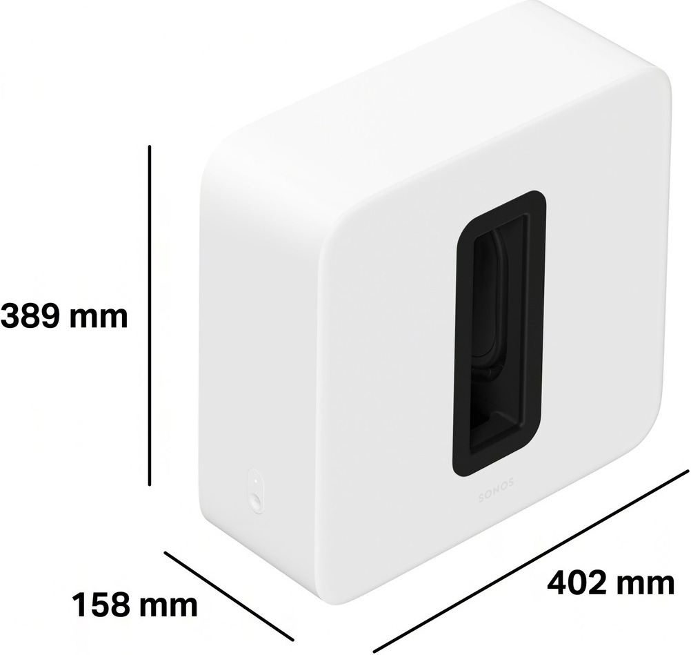 Sonos Sub 4 subwoofer, valkoinen
