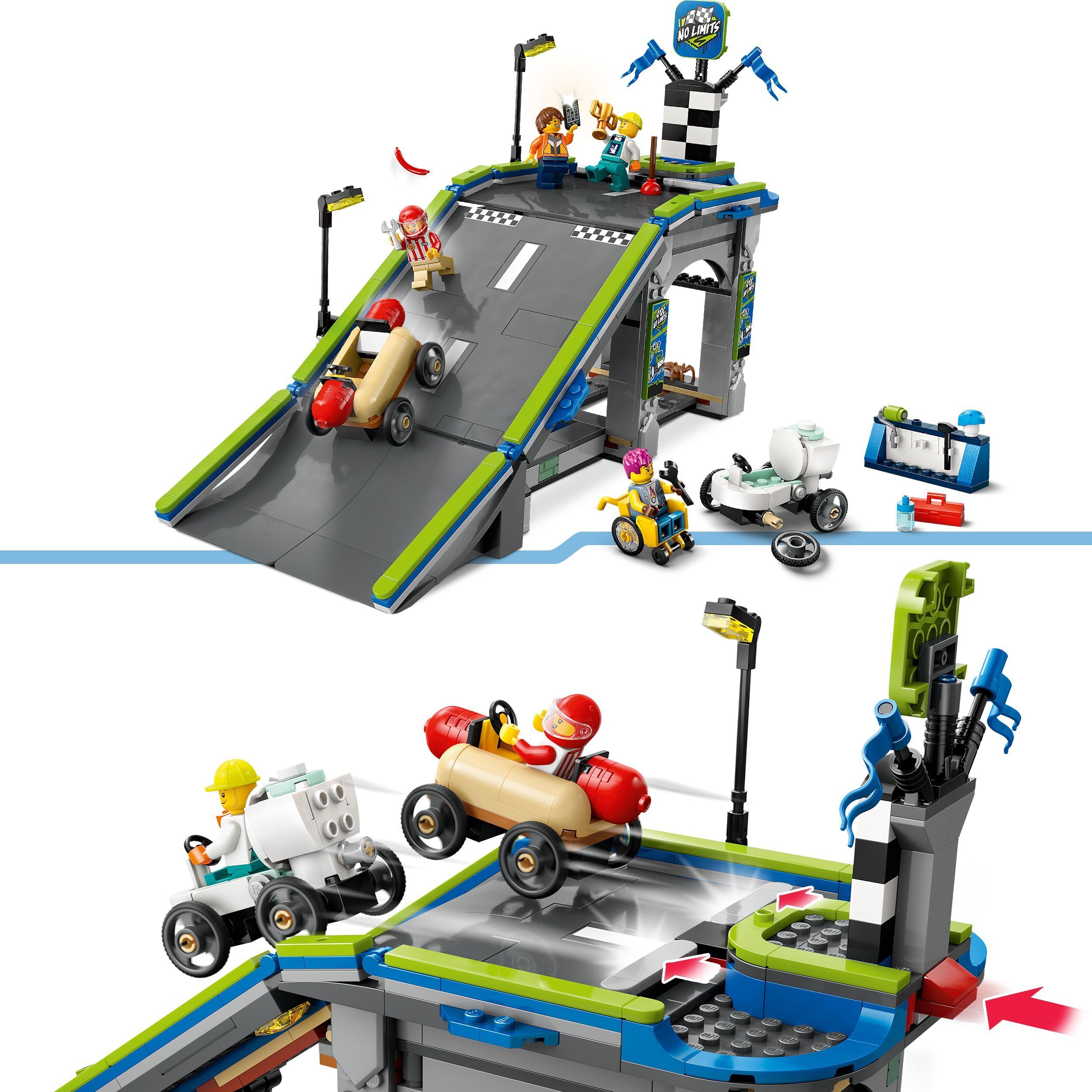 LEGO City 60460 – Ei rajoja: Kilpa-autojen ramppirata