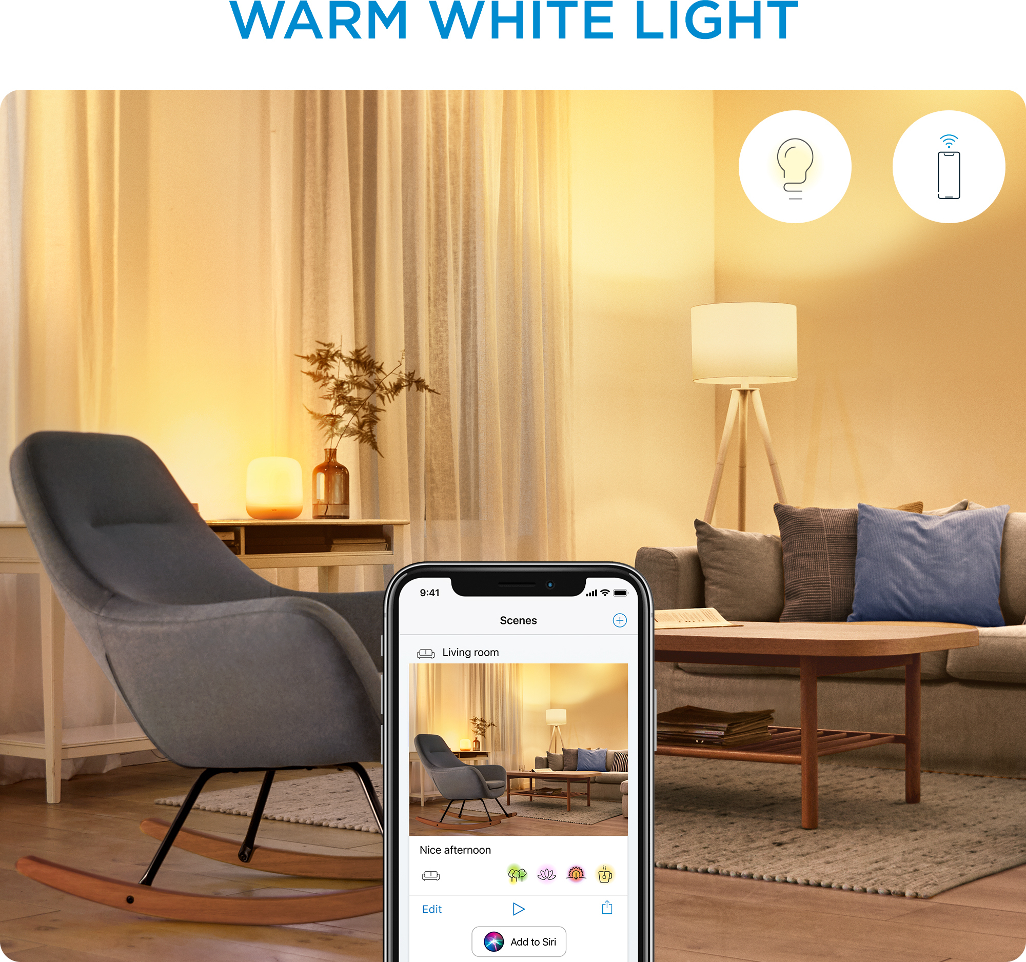 WiZ älylamppu, E27, RGBW - kaikki värit ja valkoisen valon sävyt, Wi-Fi, 806 lm, 2-pack