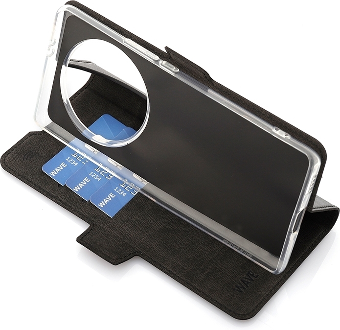 Wave BookCase -suojakotelo, Honor Magic5 Lite, musta