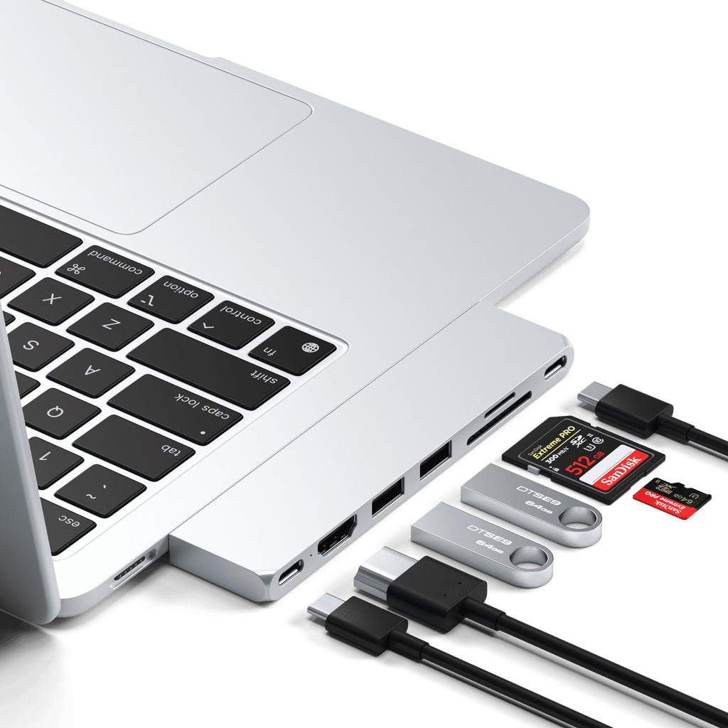 Satechi Pro Hub Slim -adapteri, hopea