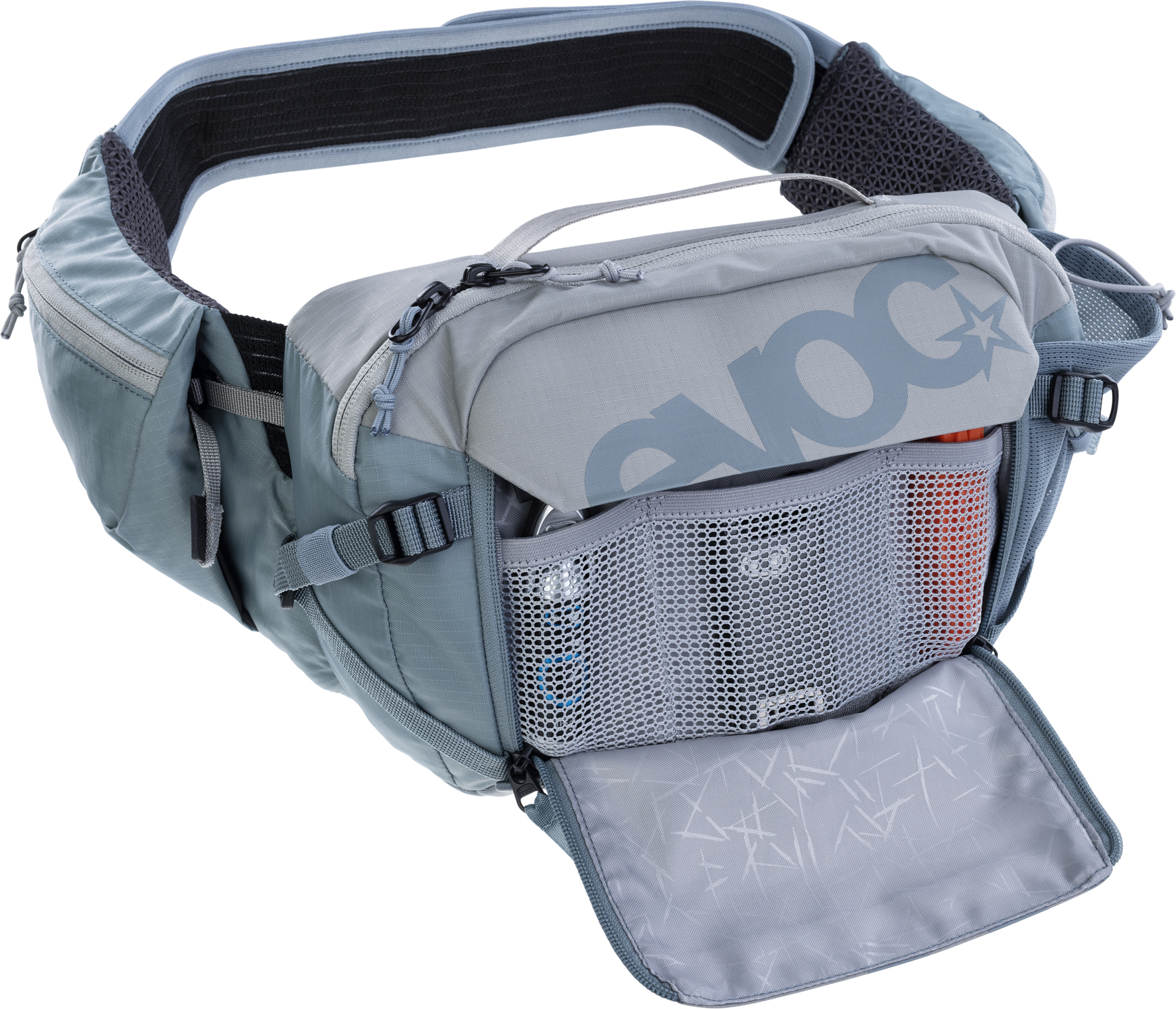 Evoc HIP PACK PRO 3 vyölaukku 1,5 l juomarakolla, siniharmaa