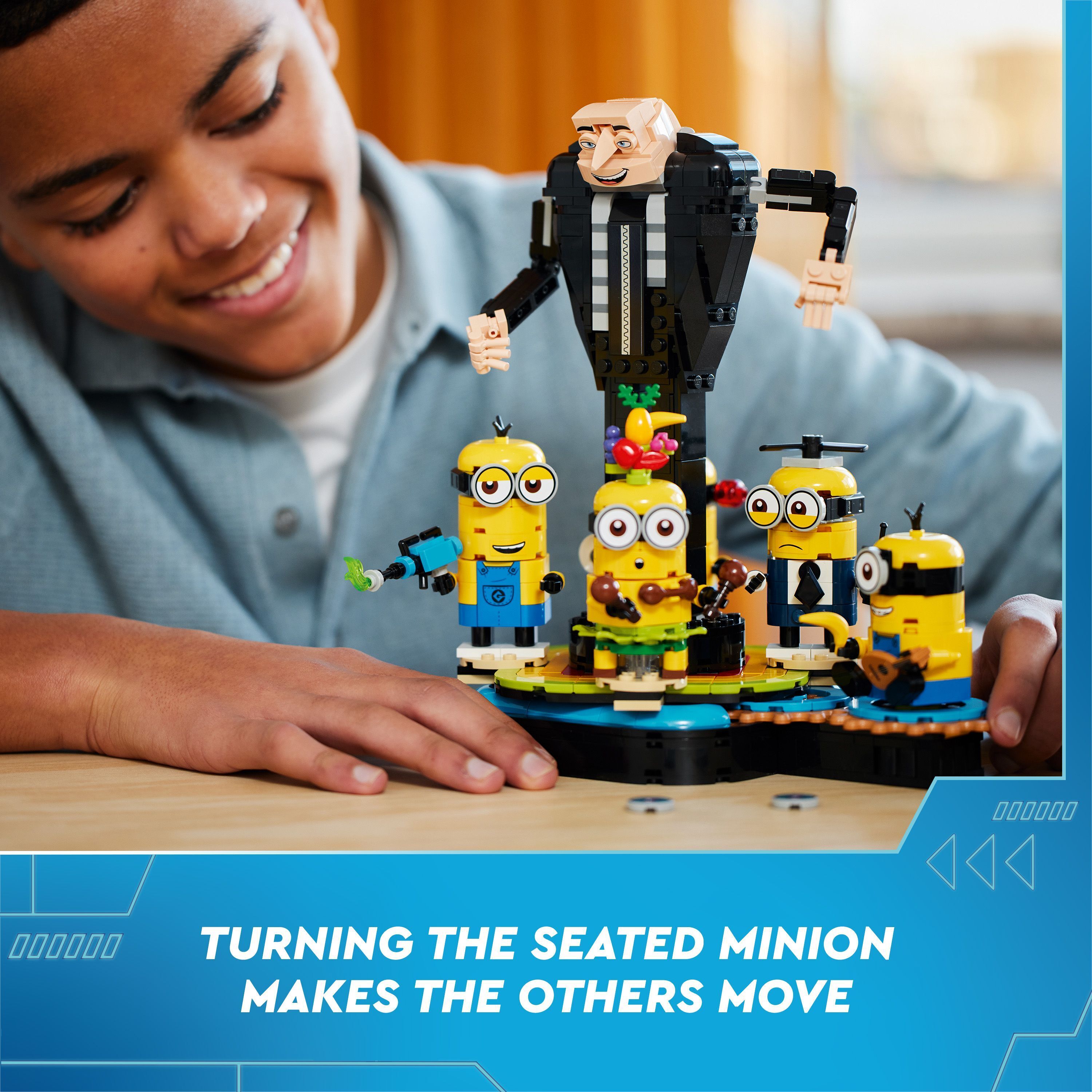 LEGO Minions 75582  - Palikoista rakennettavat Gru ja kätyrit