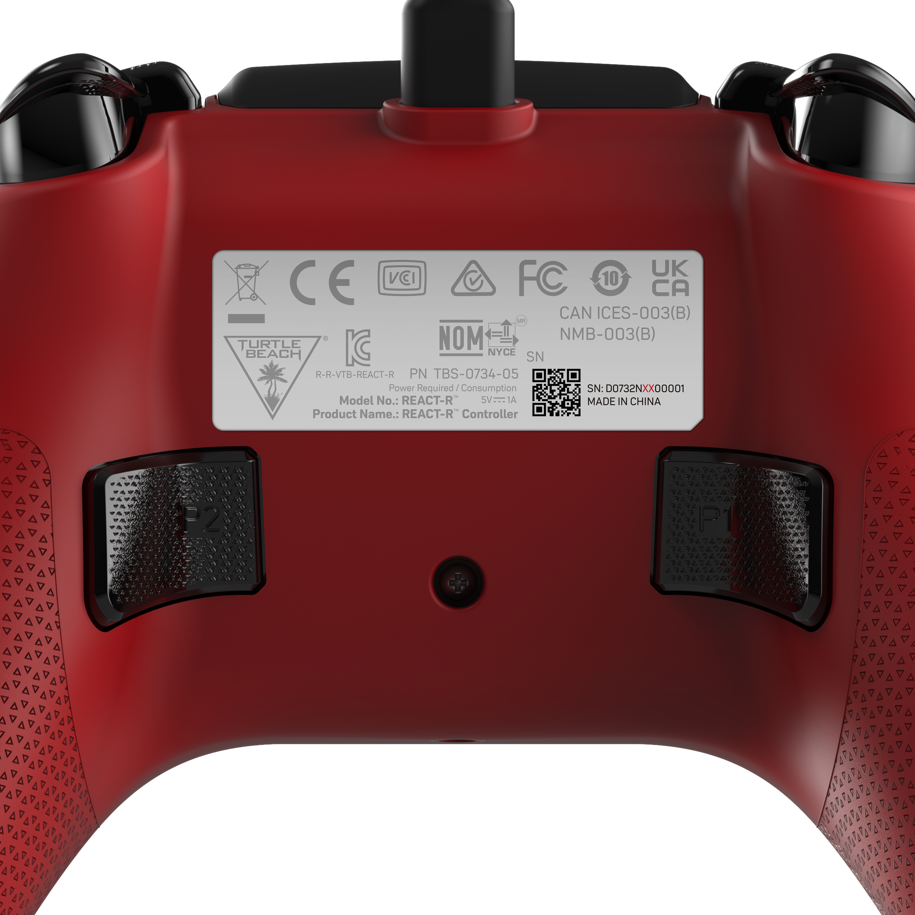 Turtle Beach React-R -langallinen peliohjain, punainen, Xbox / PC